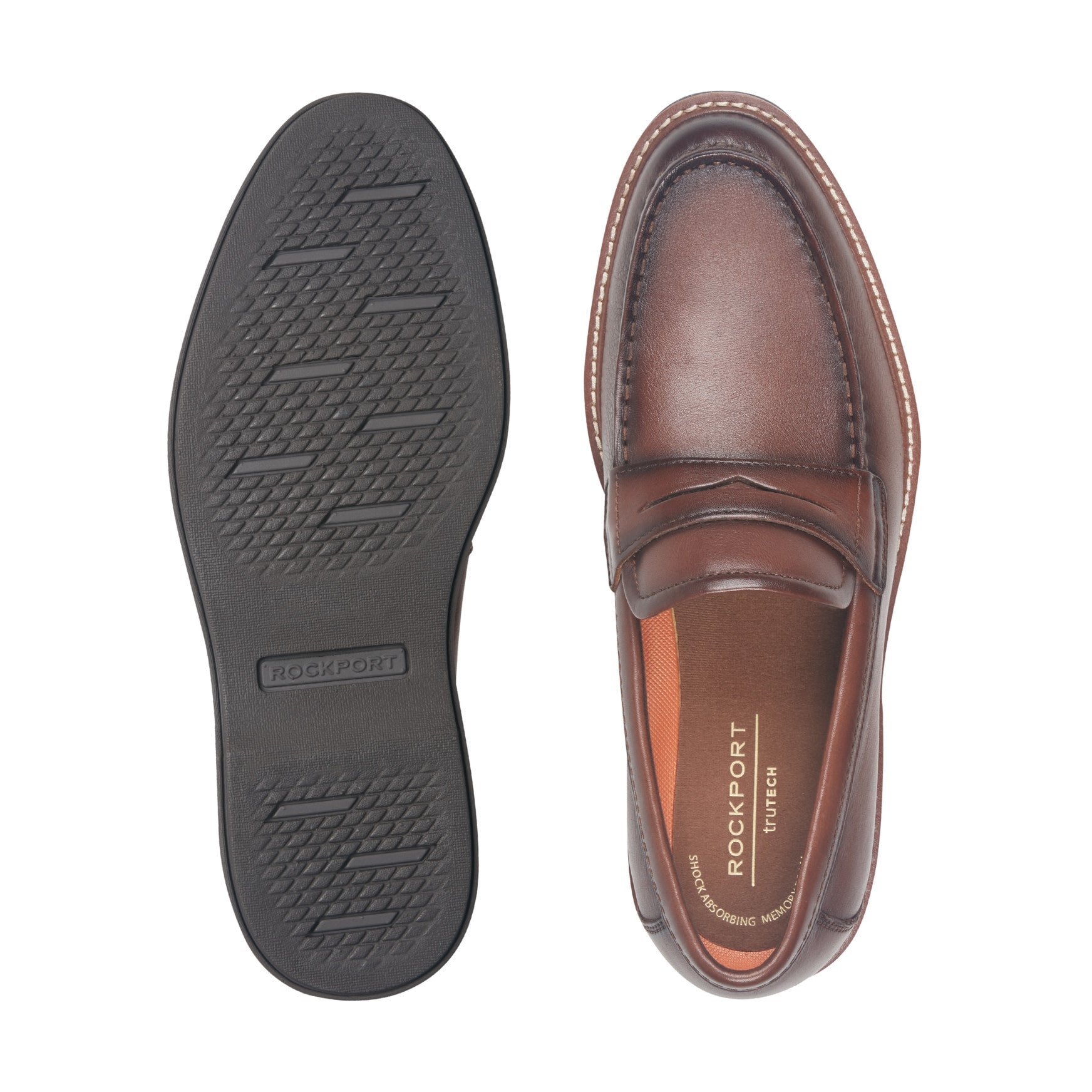 Rockport Ledger Men's Cushioned Penny Loafers - Dark Brown Leather - View 5