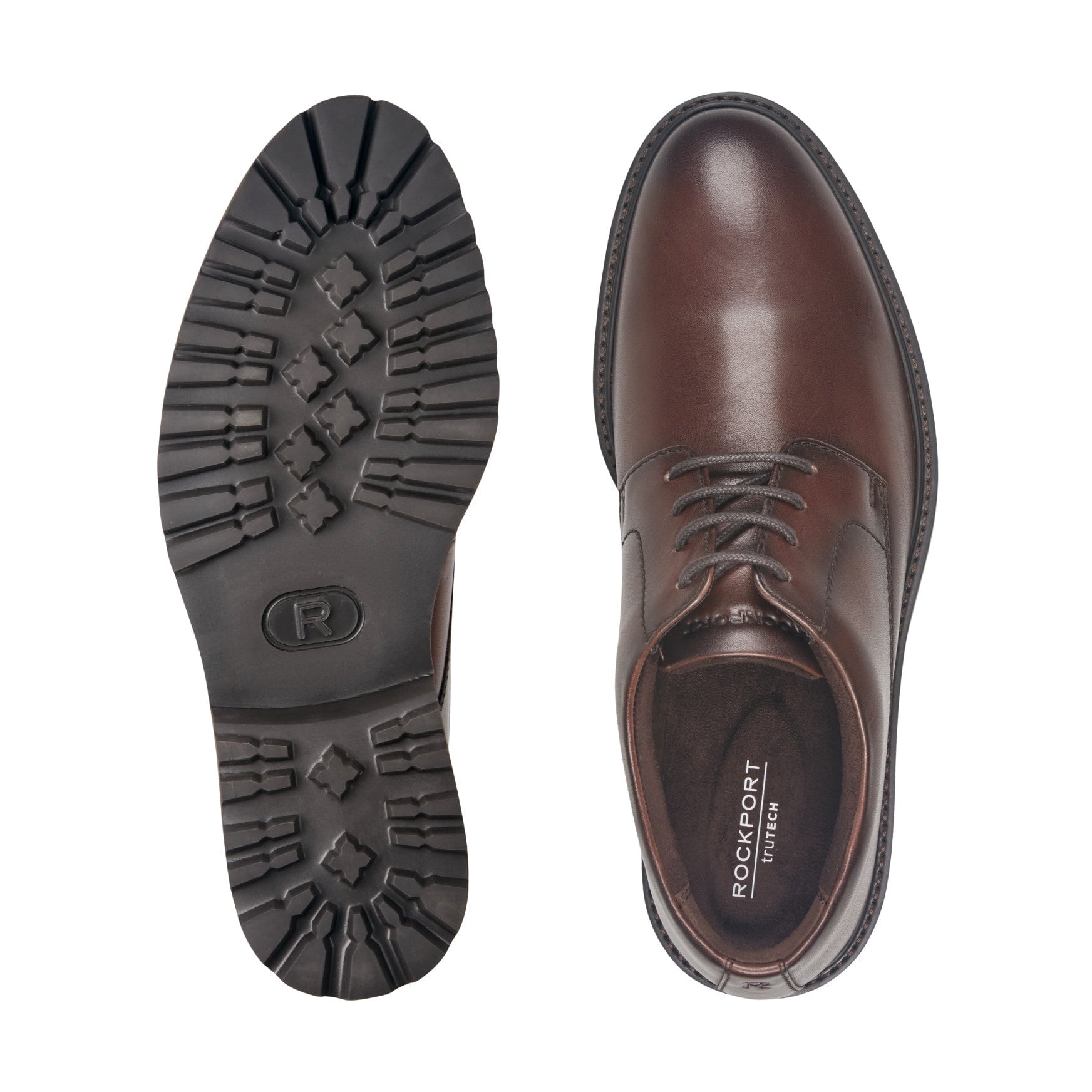 Rockport Max Men's Cushioned Leather Oxfords - Medium Brown Leather - View 5