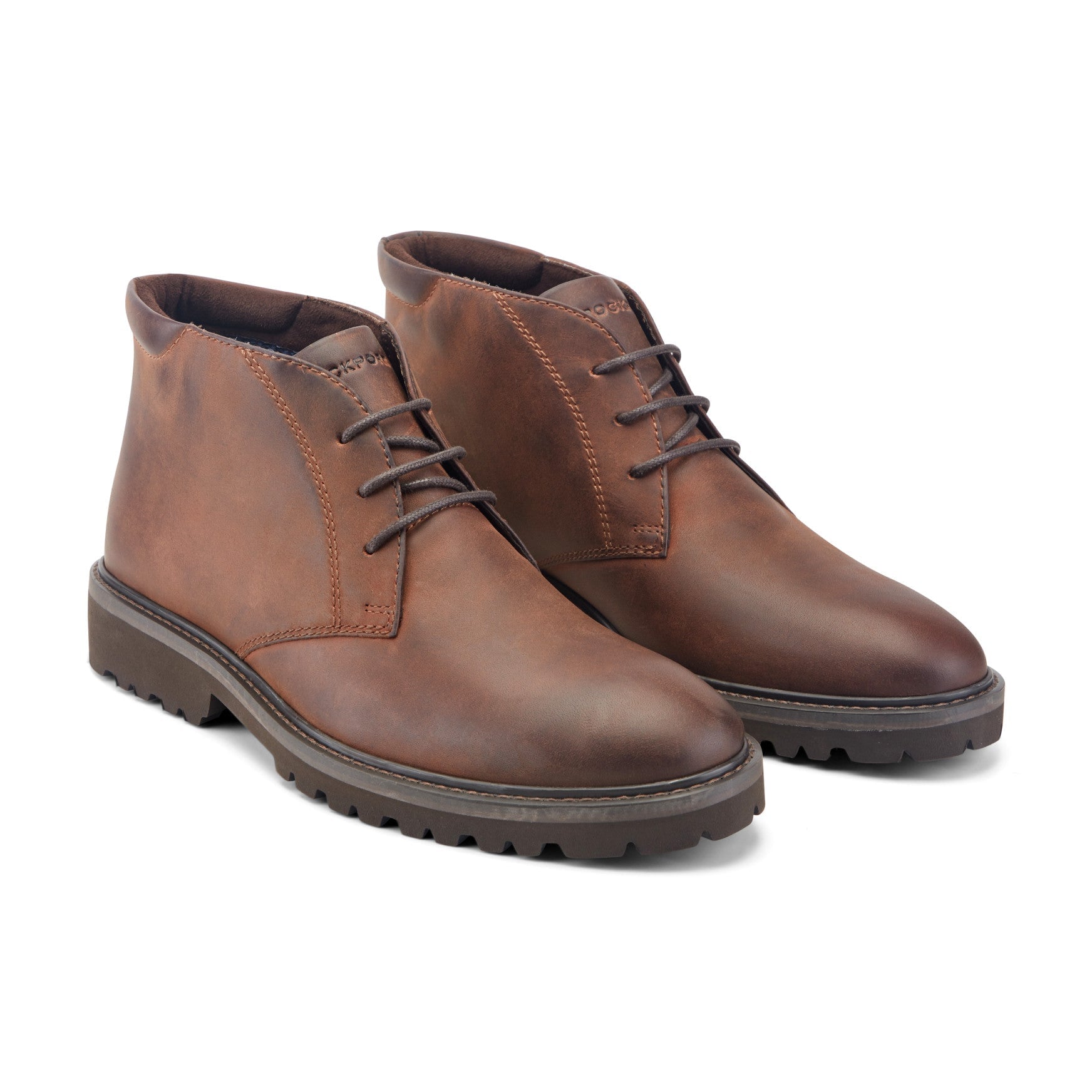 Rockport Merrick Men's Waterproof Leather Chukka Boots - Medium Brown Leather - View 2