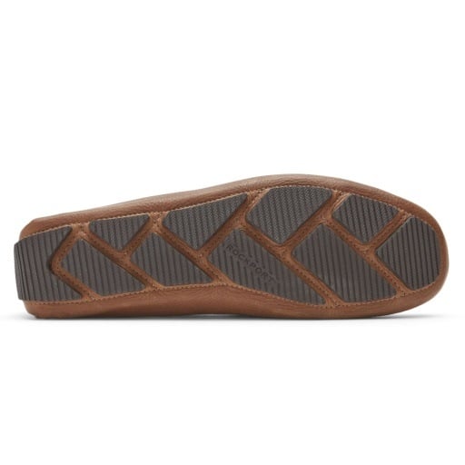 Rockport Rhyder Venetian Cushioned Comfort with Arch Support Men's Slip-On Tan Tumbled Leather 5