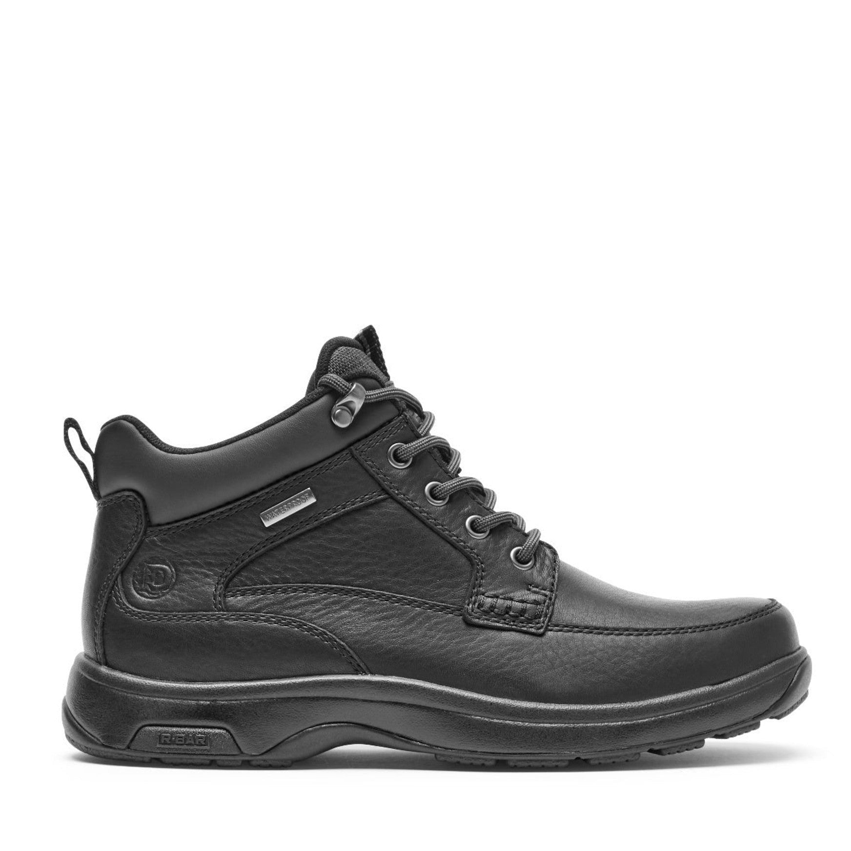 Rockport 8000 Waterproof Mid - Men's Boot (Comfort, Supportive, Cushioned) - Black Leather - 1
