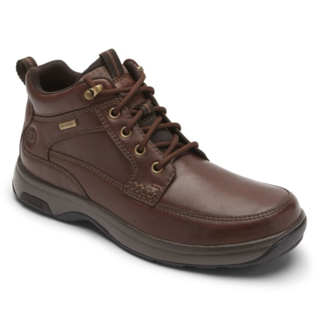 Rockport 8000 Waterproof Mid - Men's Boot (Comfort, Supportive, Cushioned) - Dark Brown Lea - 1