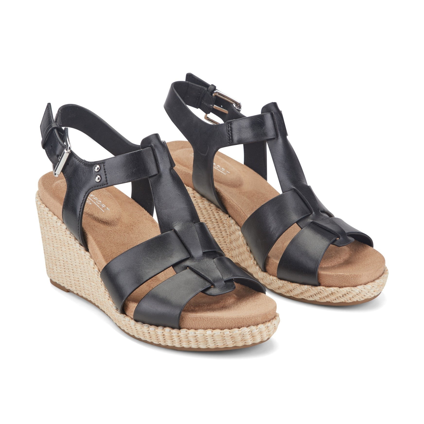 Rockport Belle Wedge Cushioned Arch Support Women's Wedge Sandal - Black - 2