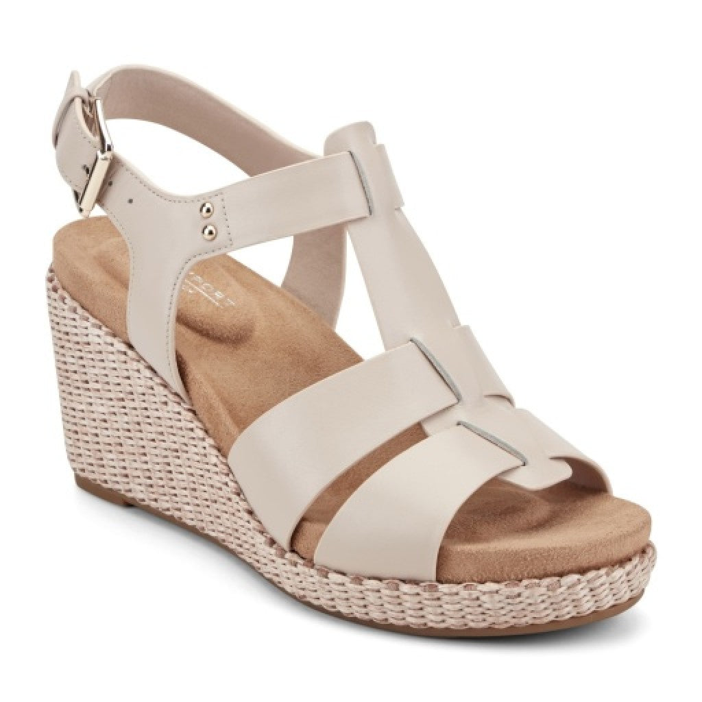 Rockport Belle Wedge Cushioned Arch Support Women's Wedge Sandal - Light Pink - 1