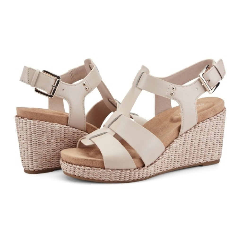 Rockport Belle Wedge Cushioned Arch Support Women's Wedge Sandal - Light Pink - 5