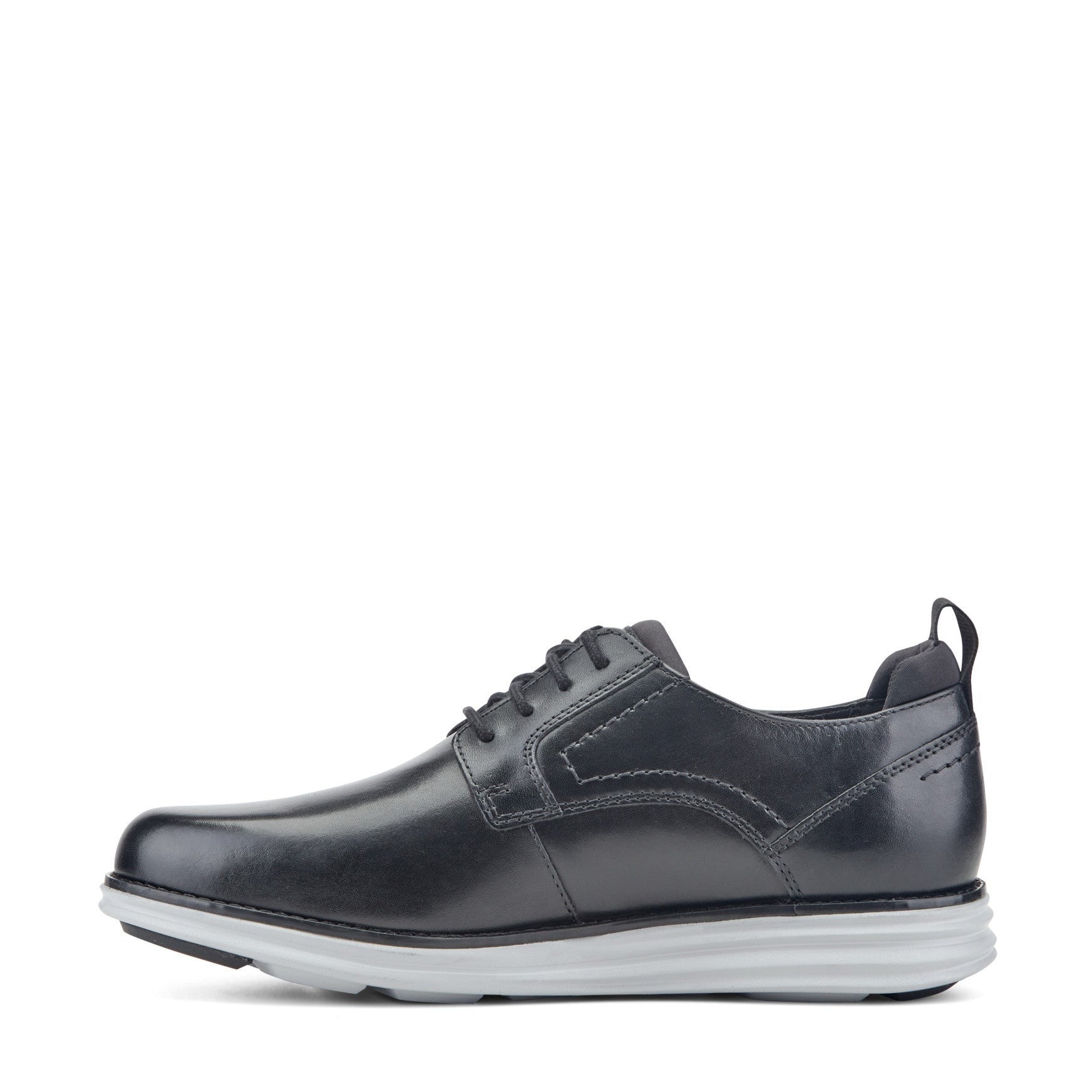 Rockport Canton Cushioned Orthotic-Friendly Men's Casual Oxford - Black Leather - 4