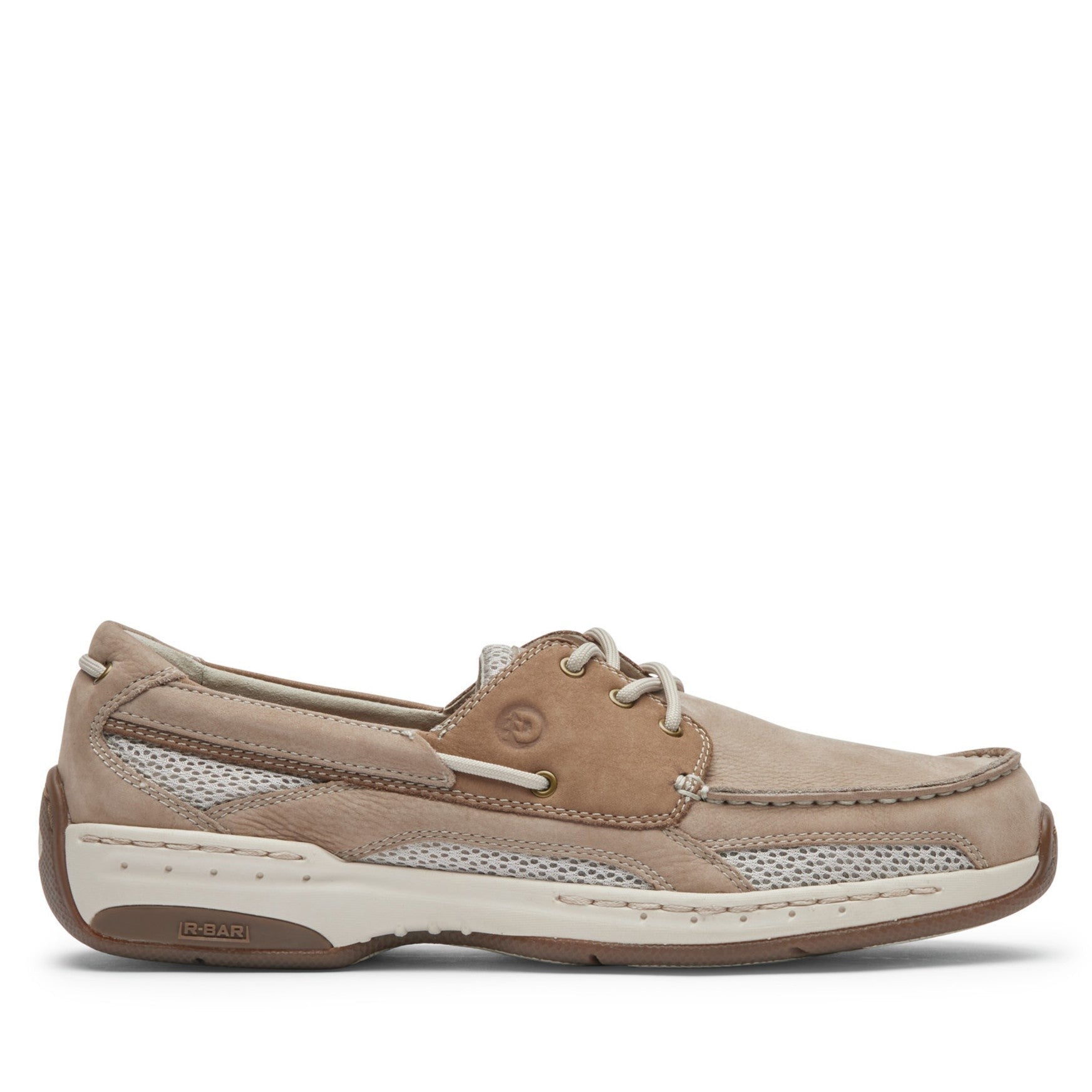 Rockport Captain Boat Cushioned Arch Support Men's Boat Shoe - Rocksand/post Nubuck - 1