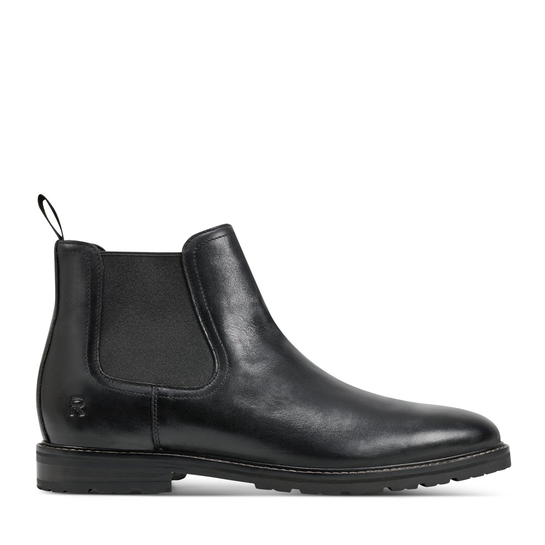 Rockport Cassius Cushioned Slip-On Men's Boot - Black Leather - 1