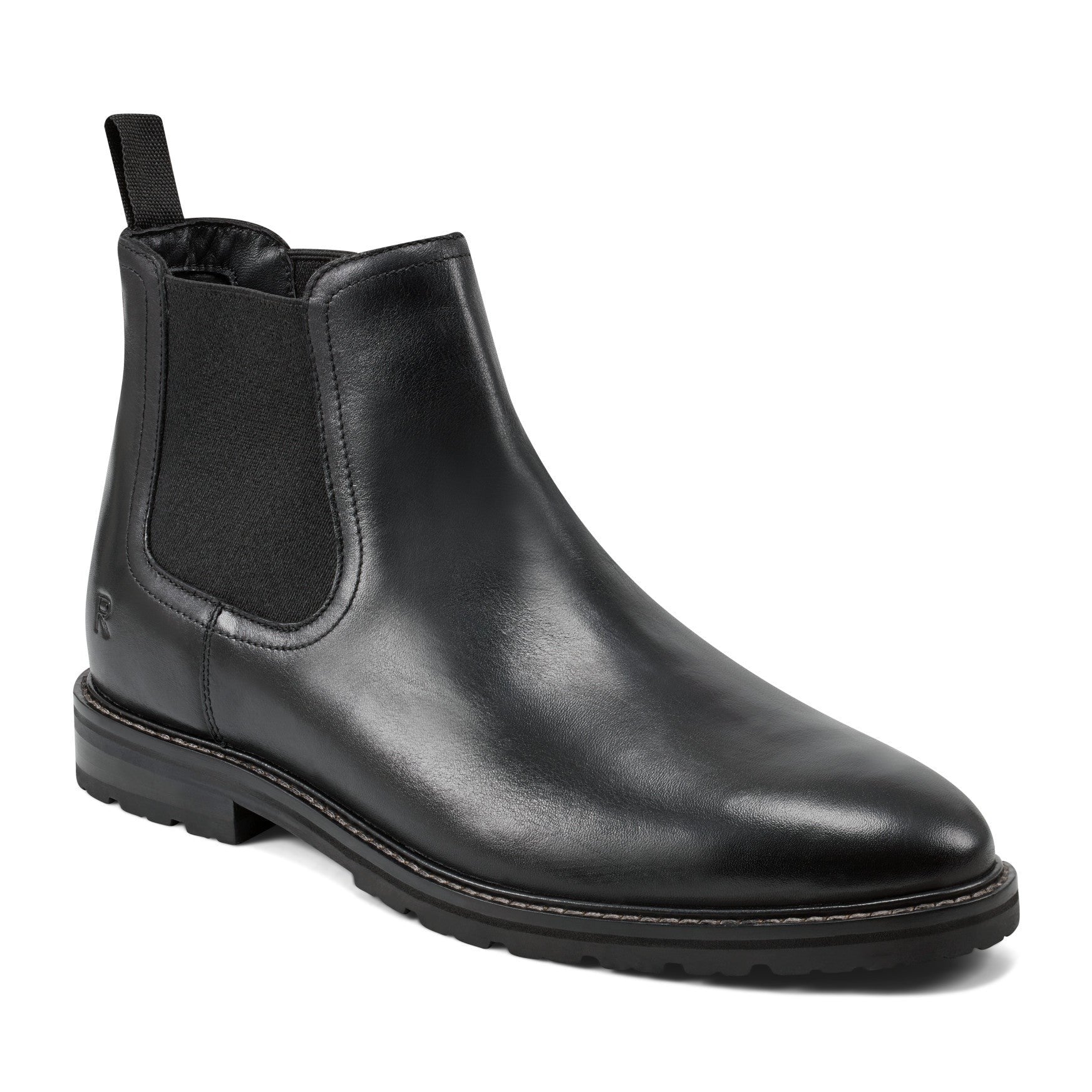 Rockport Cassius Cushioned Slip-On Men's Boot - Black Leather - 2