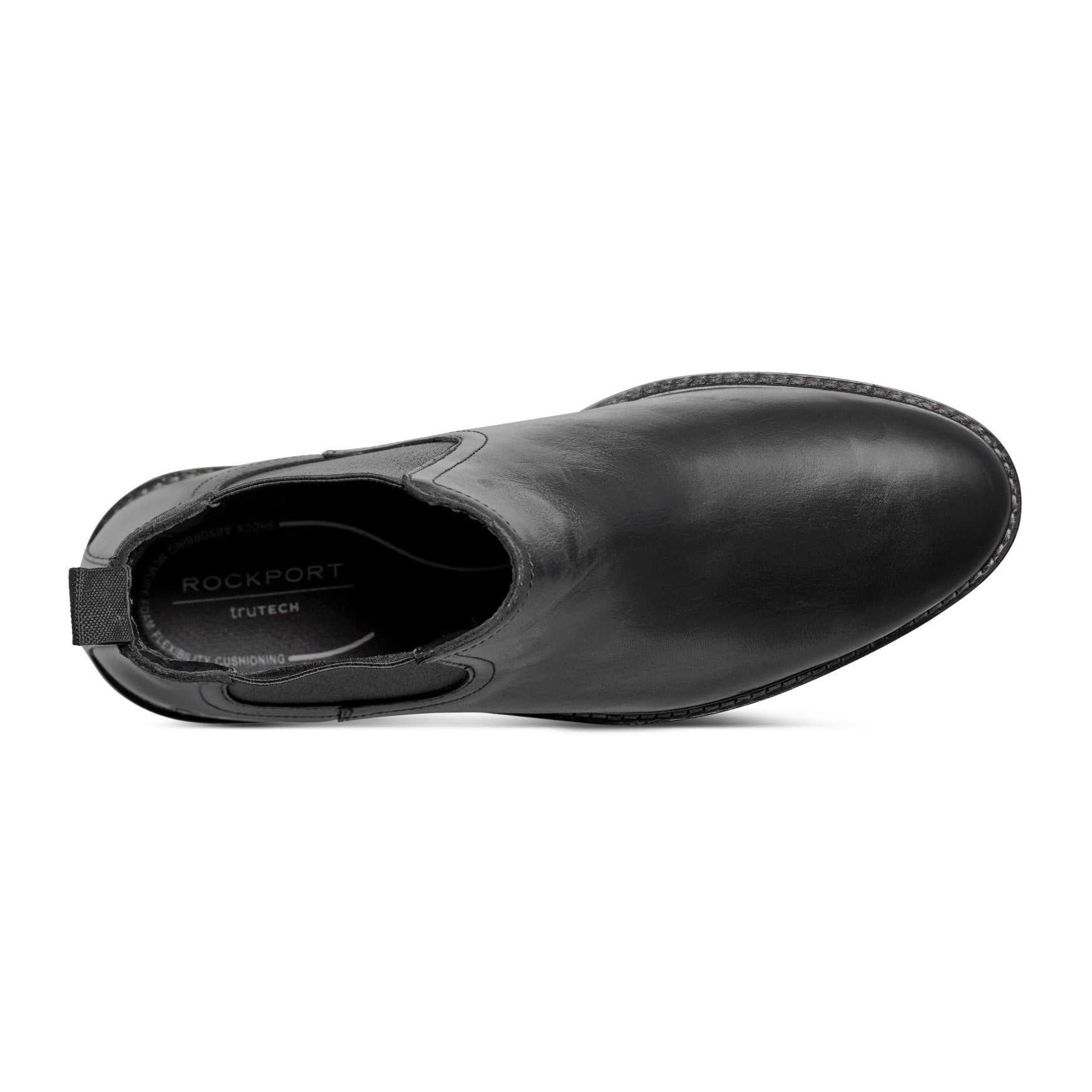 Rockport Cassius Cushioned Slip-On Men's Boot - Black Leather - 4