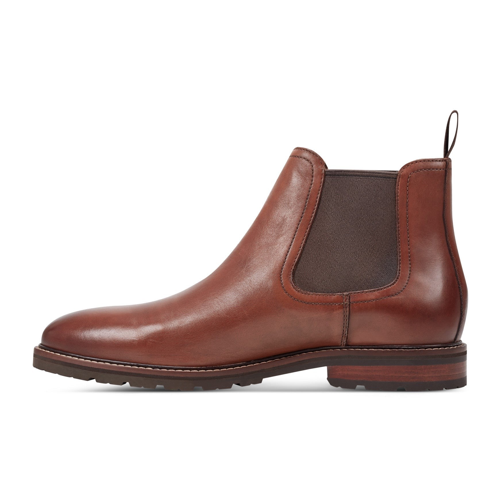 Rockport Cassius Cushioned Slip-On Men's Boot - Dark Natural Leather - 6