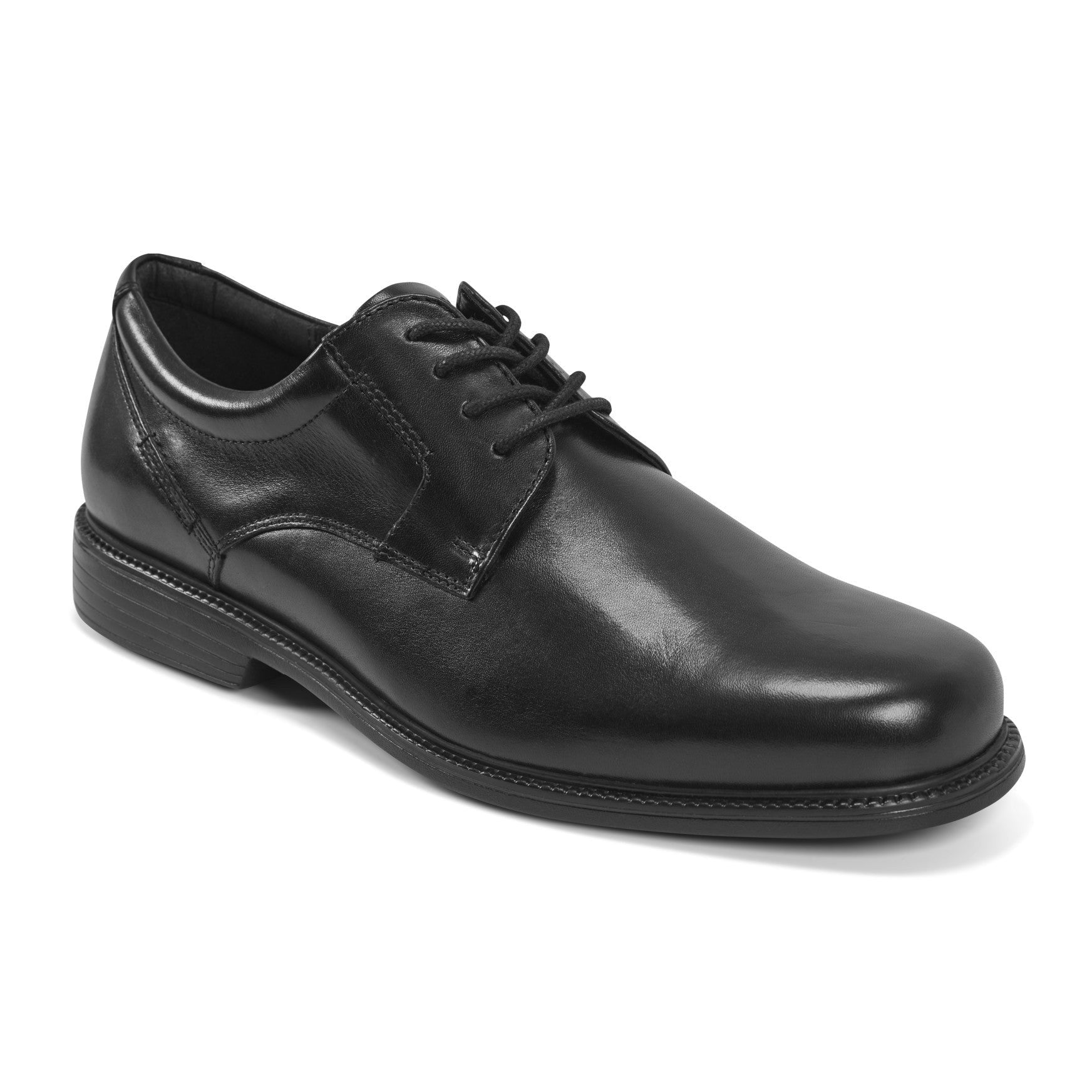 Rockport Charles Road Plain Toe Oxford Lightweight Cushioned Support Men's Oxford - Black - 2