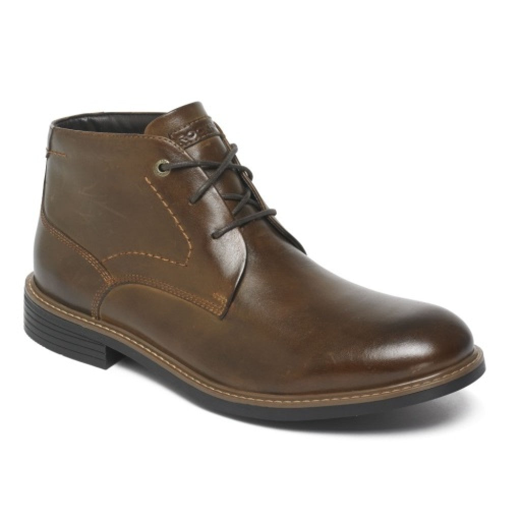 Rockport Classic Break Chukka Cushioned Arch Support Men's Boot - Dk Brown Lea - 1