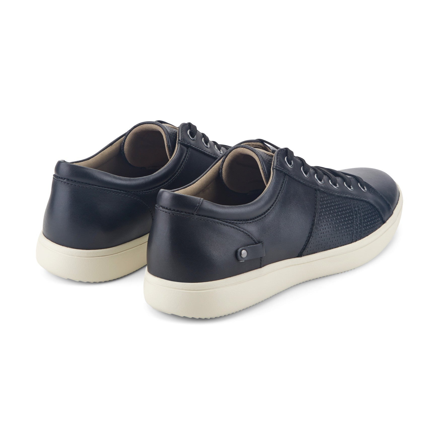 Rockport Colle Lace-to-Toe Men's Cushioned Support Sneaker - Black Leather - 3
