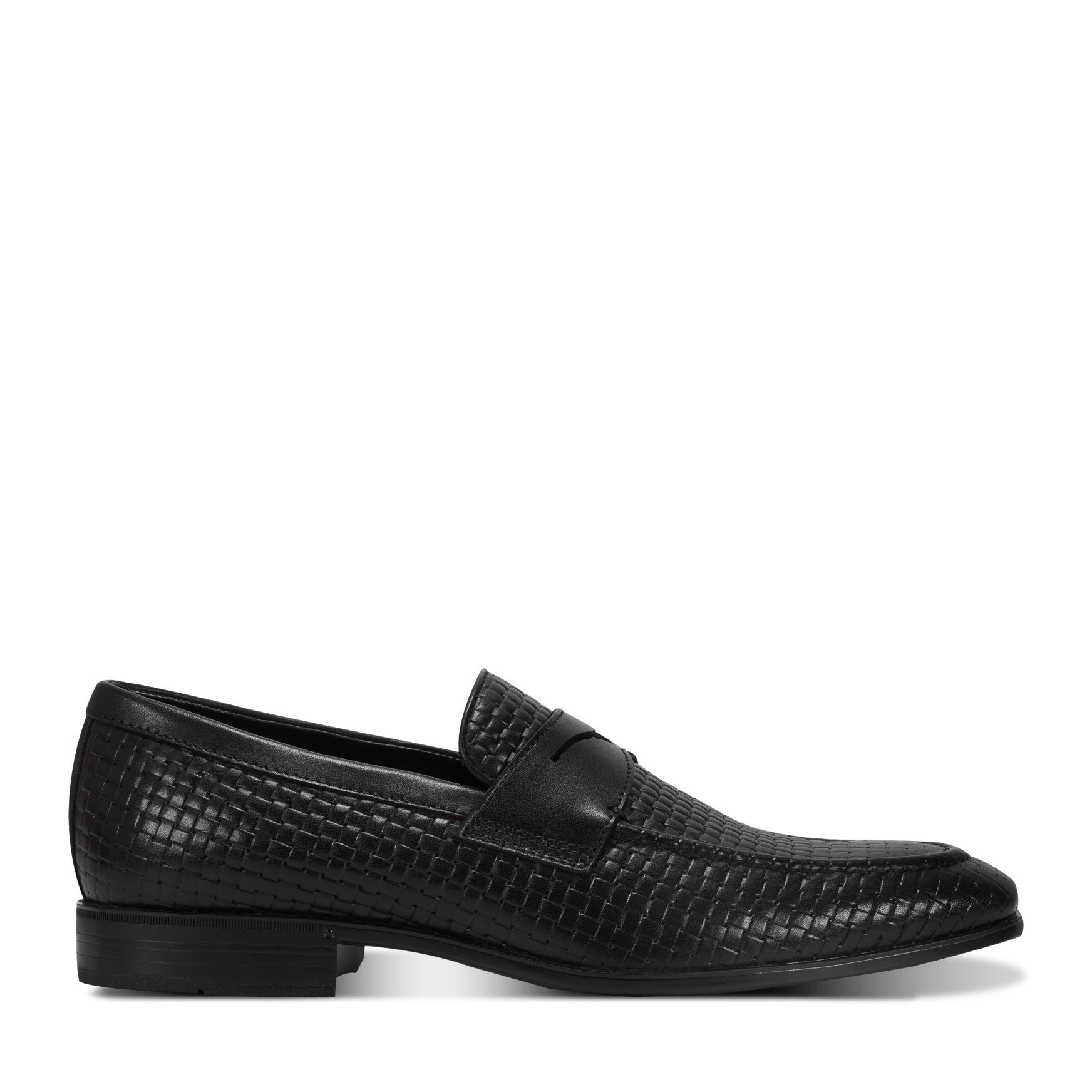 Rockport Cory Penny Cushioned Men's Loafer - Black Embossed Leather - 1