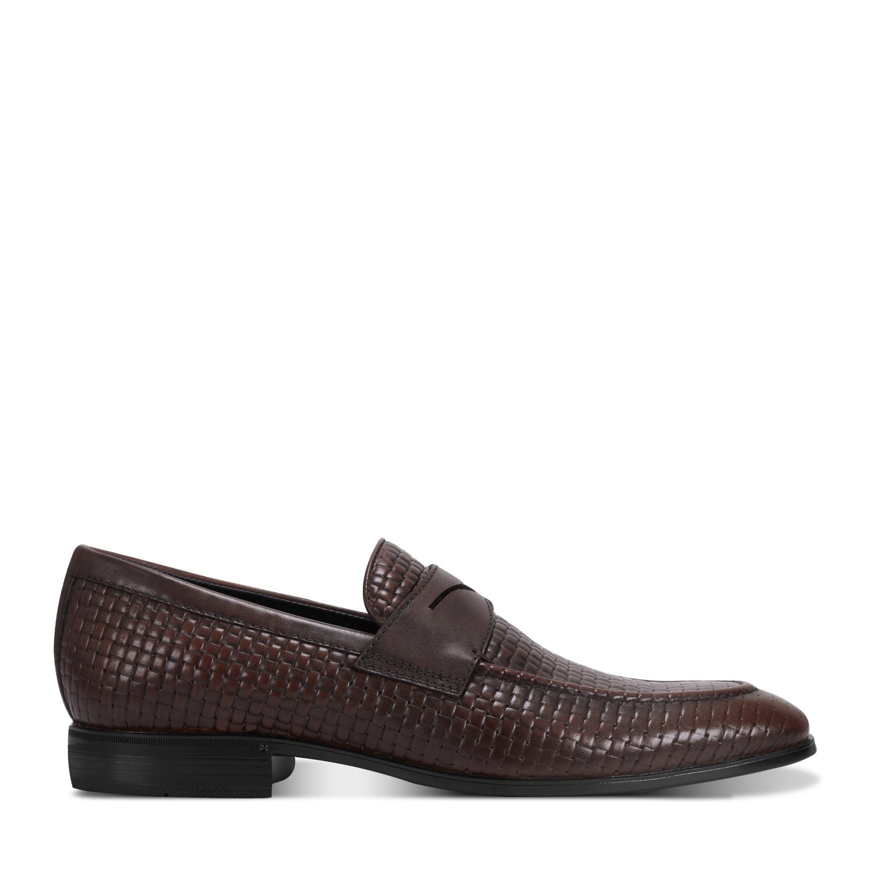 Rockport Cory Penny Cushioned Men's Loafer - Dark Brown Embossed Leather - 1