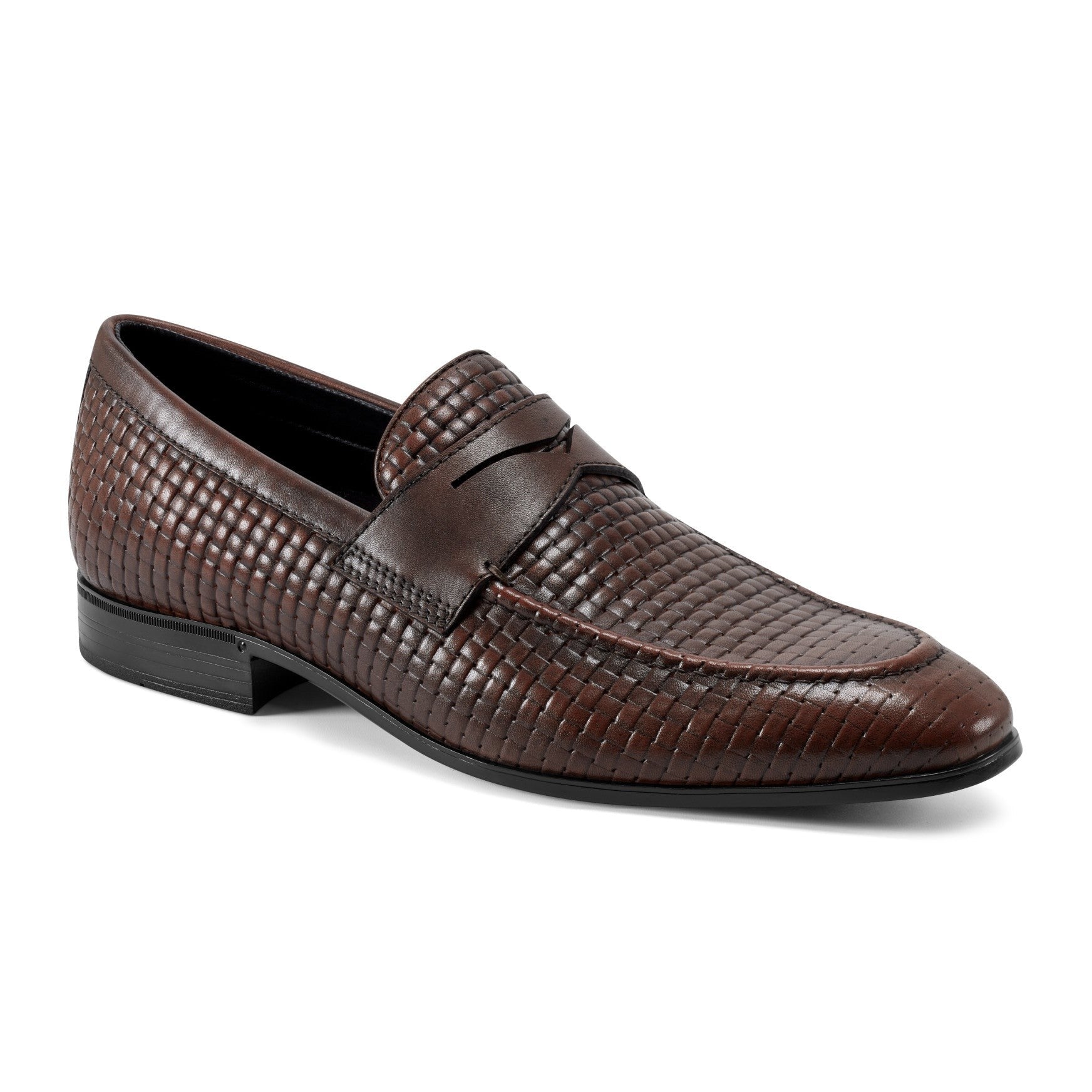 Dark Brown Embossed Leather