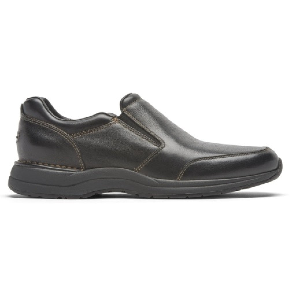Rockport Edge Hill 2 Cushioned Memory-Foam Men's Slip-On - Black Lea - 2