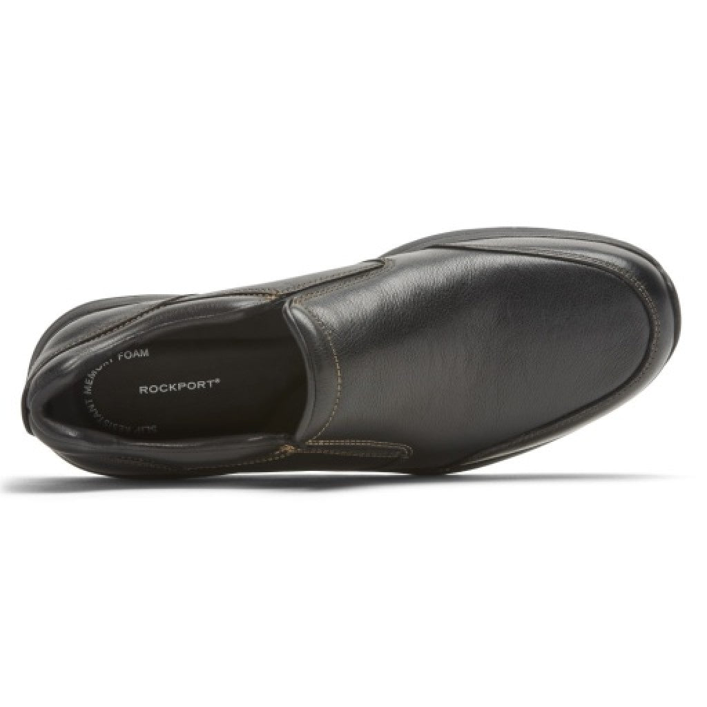 Rockport Edge Hill 2 Cushioned Memory-Foam Men's Slip-On - Black Lea - 5