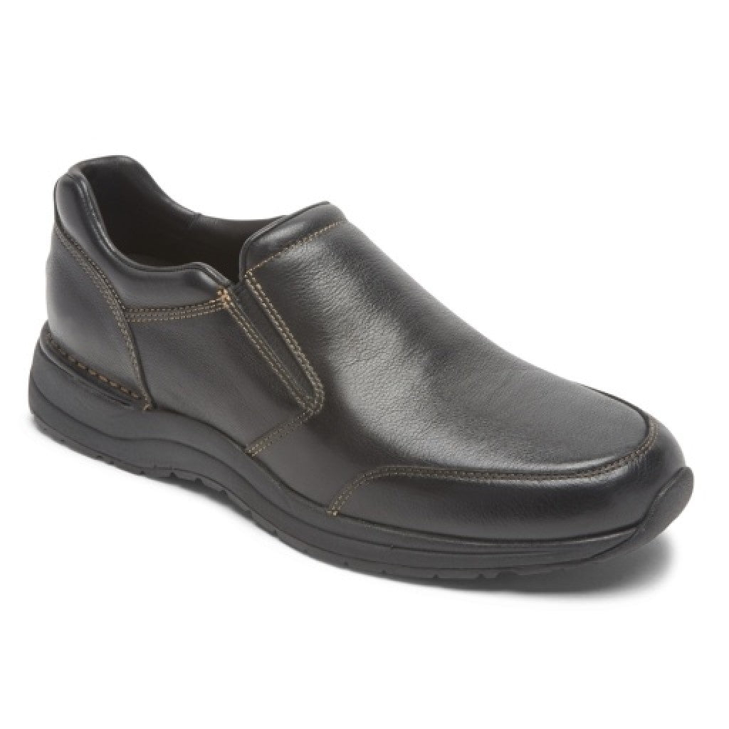 Rockport Edge Hill 2 Cushioned Memory-Foam Men's Slip-On - Black Lea - 6