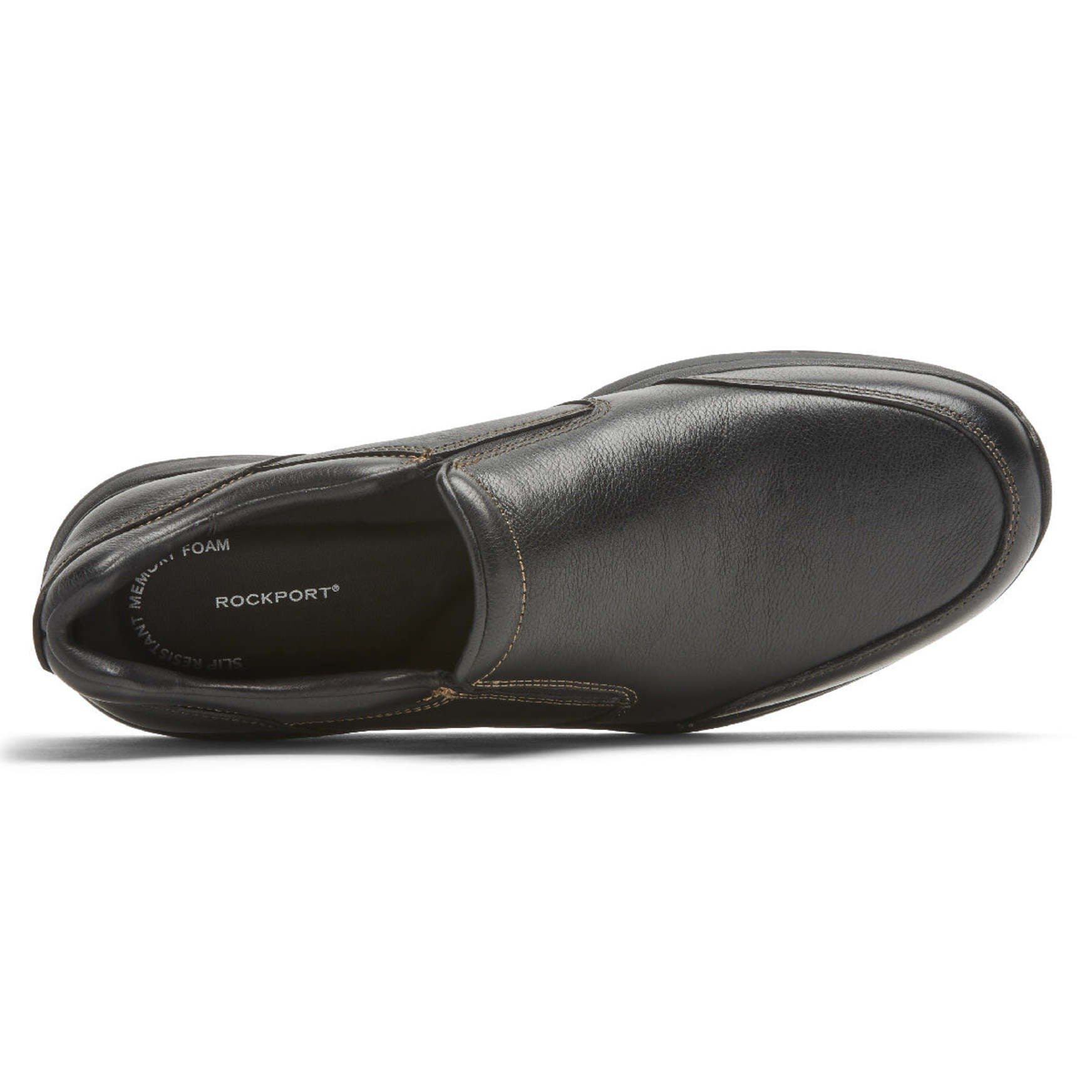 Rockport Edge Hill 2 Cushioned Memory-Foam Men's Slip-On - Black Leather - 3