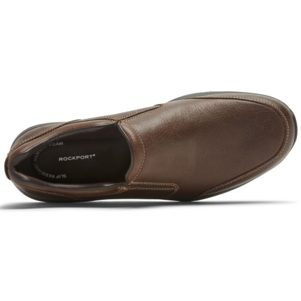 Rockport Edge Hill 2 Cushioned Memory-Foam Men's Slip-On - Brown Lea - 5