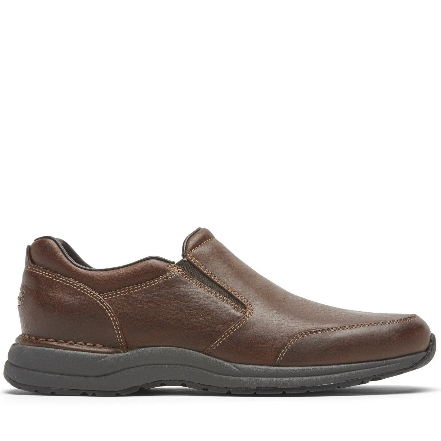 Rockport Edge Hill 2 Cushioned Memory-Foam Men's Slip-On - Brown Leather - 1