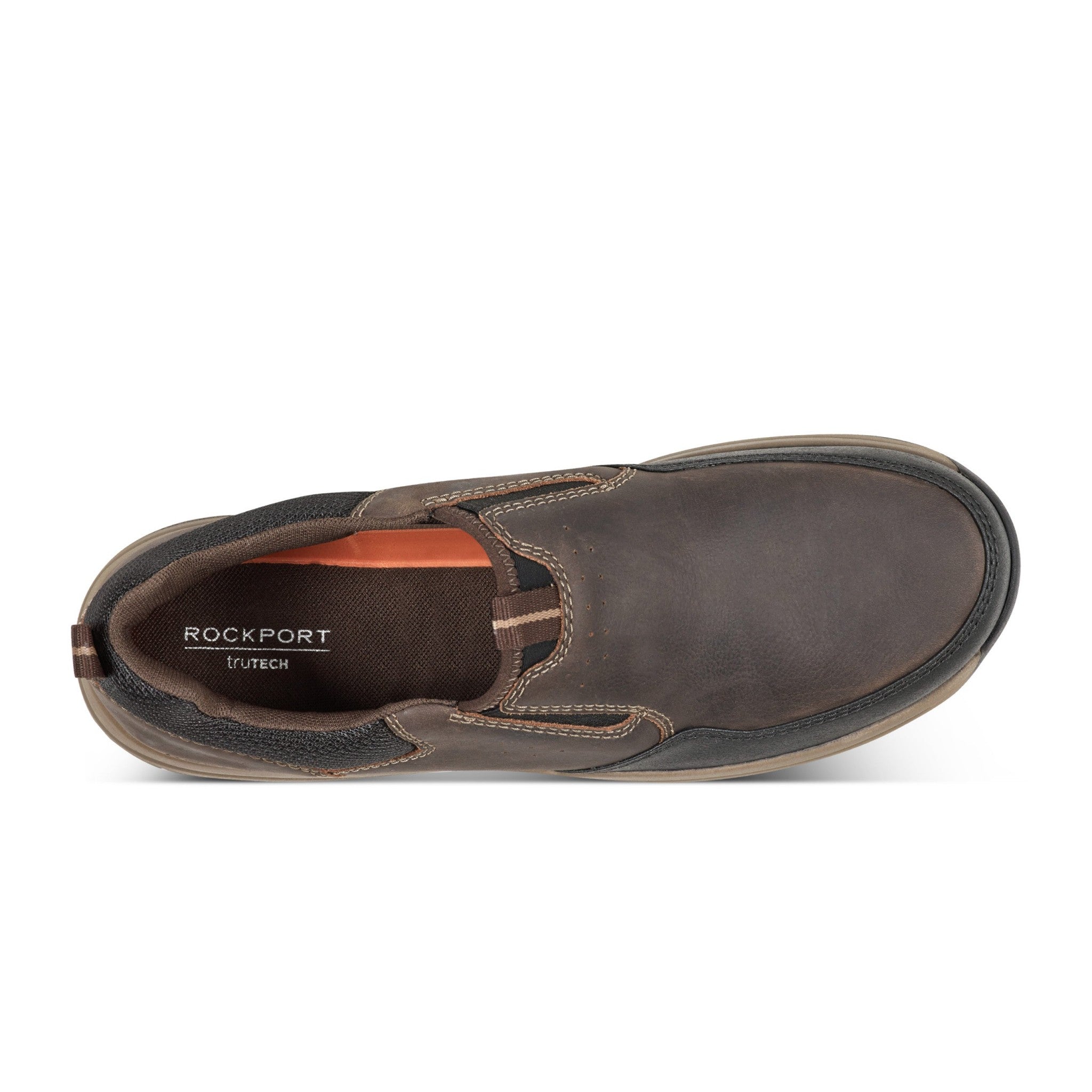 Rockport Falcon Cushioned Slip-On Men's Shoe - Dark Brown - 4