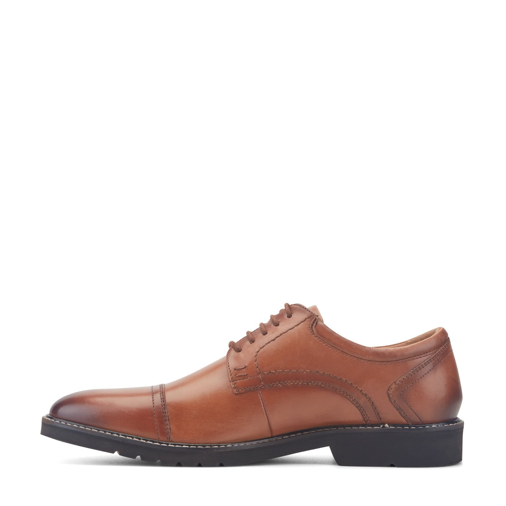 Rockport Findlay Cushioned Lace-Up Almond Toe Men's Dress Oxford - Medium Natural Leather - 4