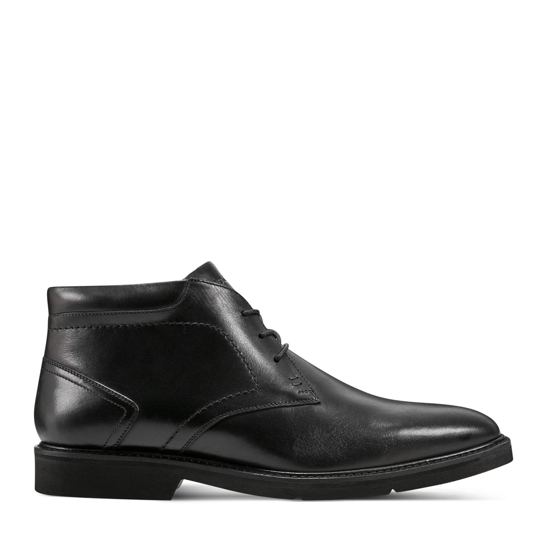 Rockport Flynn Cushioned Lace-Up Men's Casual Boot - Black Leather - 1