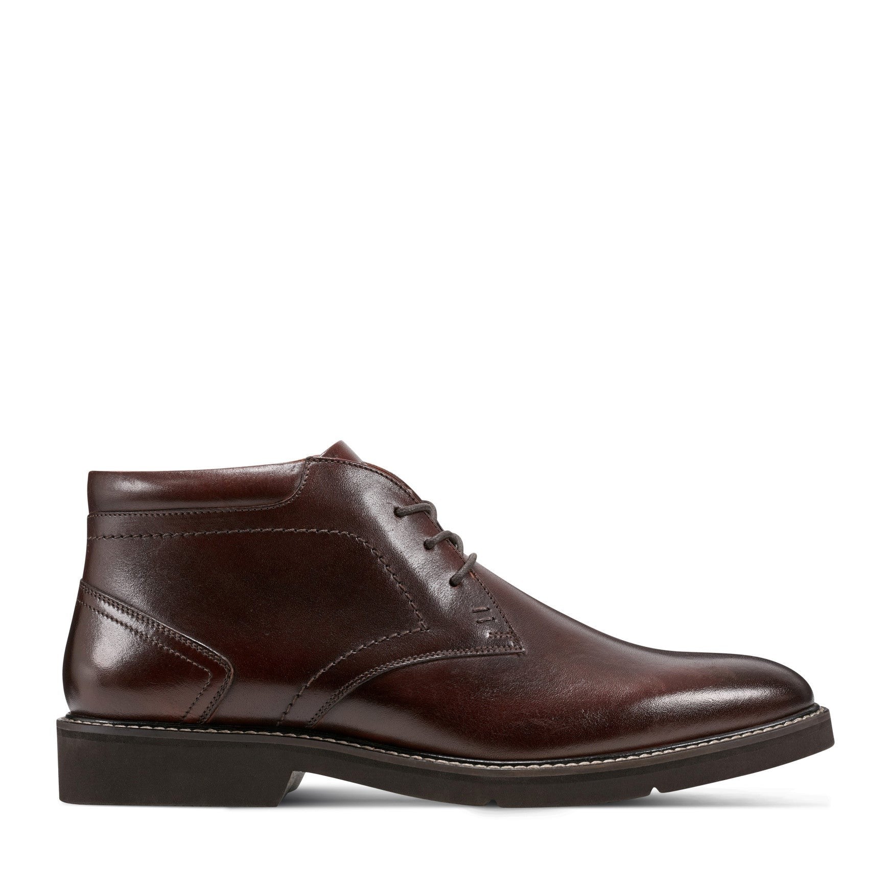 Rockport Flynn Cushioned Lace-Up Men's Casual Boot - Dark Brown Leather - 1