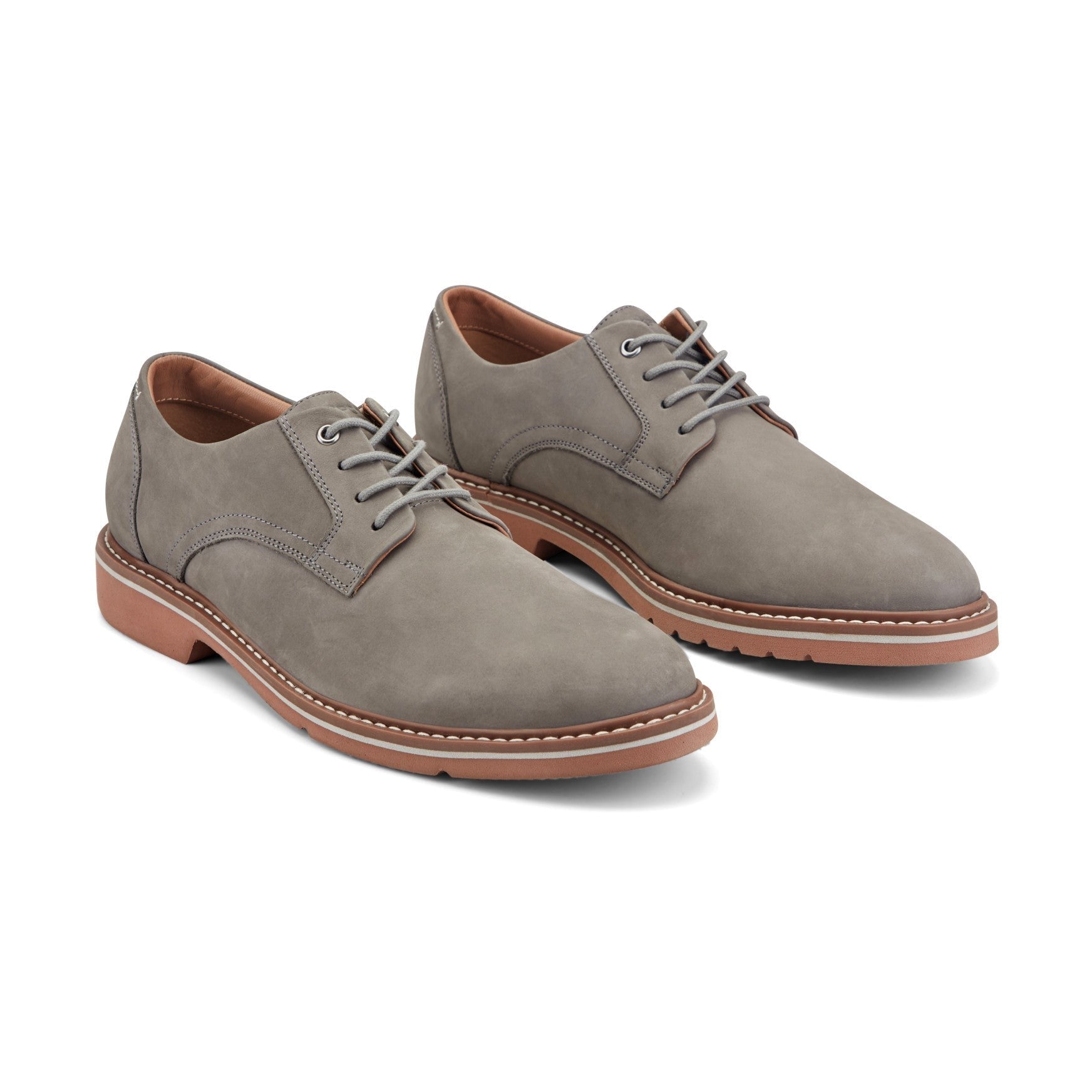 Rockport Foley Lace-Up Cushioned Arch Support Men's Casual Oxford - Medium Gray Nubuck - 2