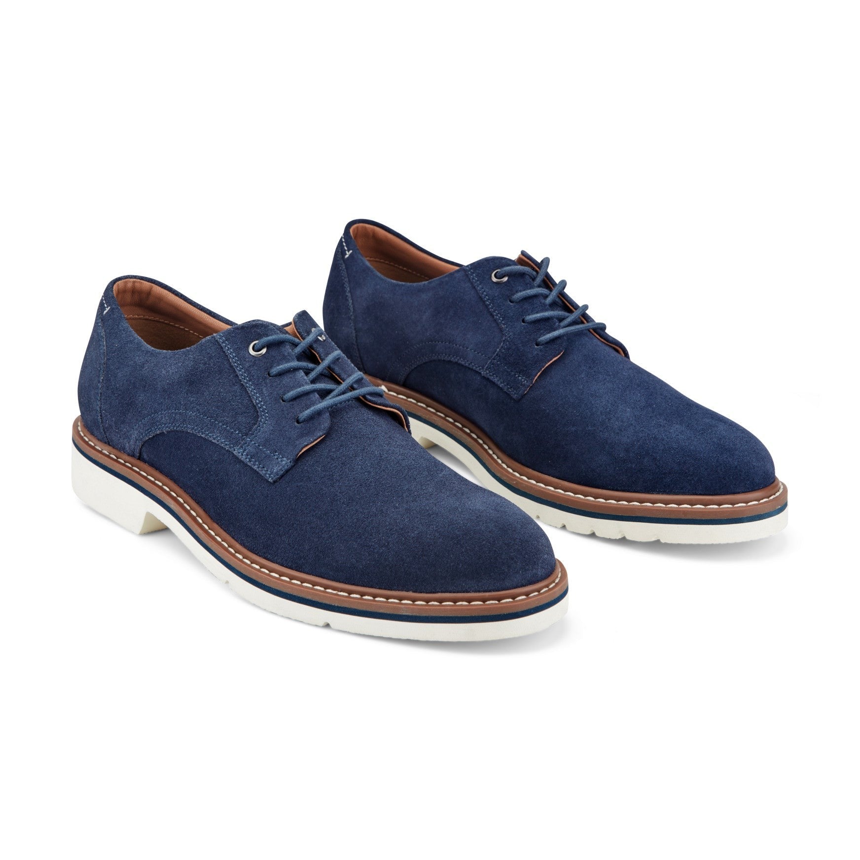 Rockport Foley Lace-Up Cushioned Arch Support Men's Casual Oxford - Navy Blue Suede - 2