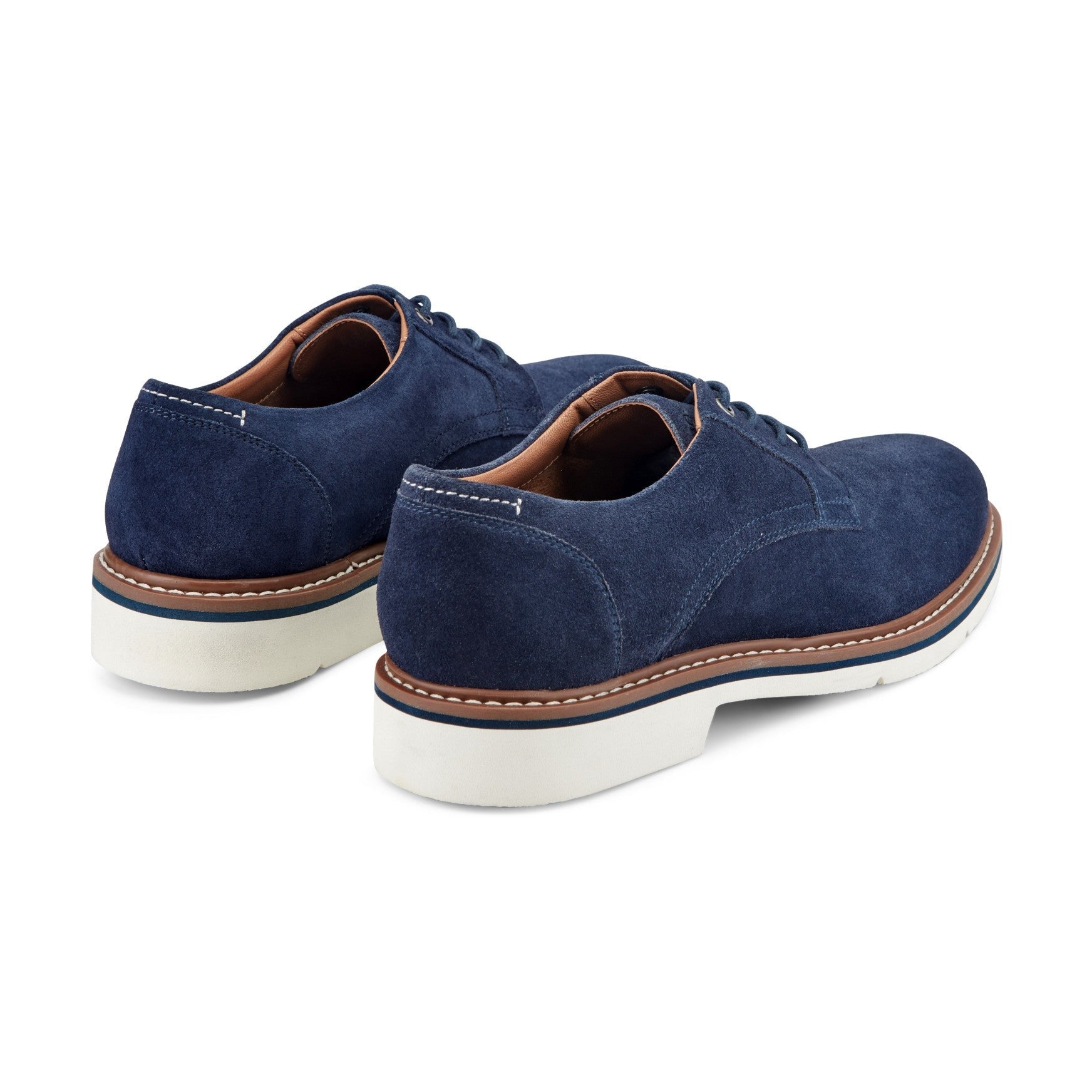 Rockport Foley Lace-Up Cushioned Arch Support Men's Casual Oxford - Navy Blue Suede - 4