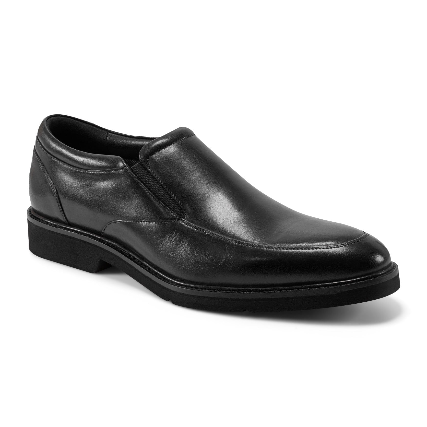 Rockport Folton Men's Leather Slip-On Loafers - Black Leather - View 2