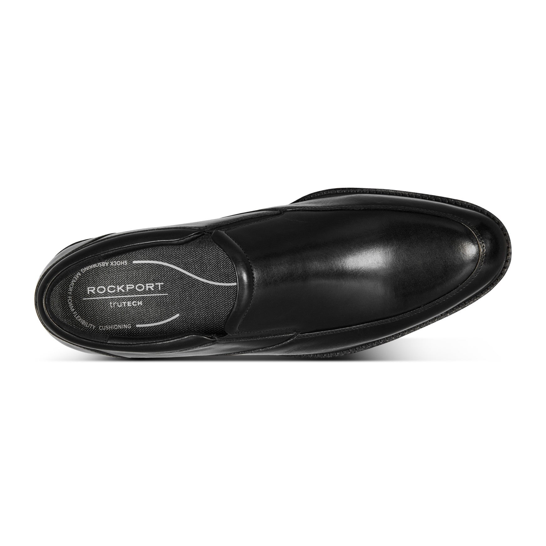 Rockport Folton Men's Leather Slip-On Loafers - Black Leather - View 4
