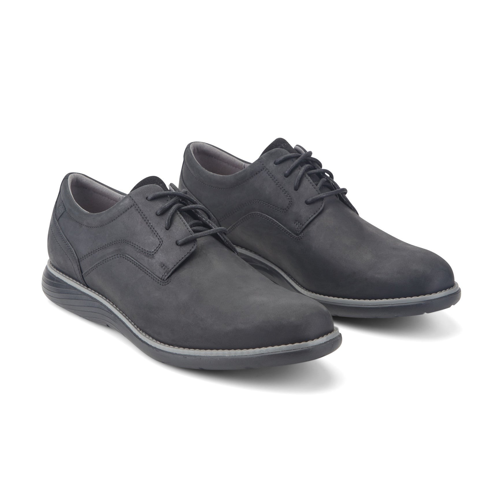 Rockport Garett Plain Toe Oxford Cushioned Arch Support Men's Oxford - Black Leather - 2
