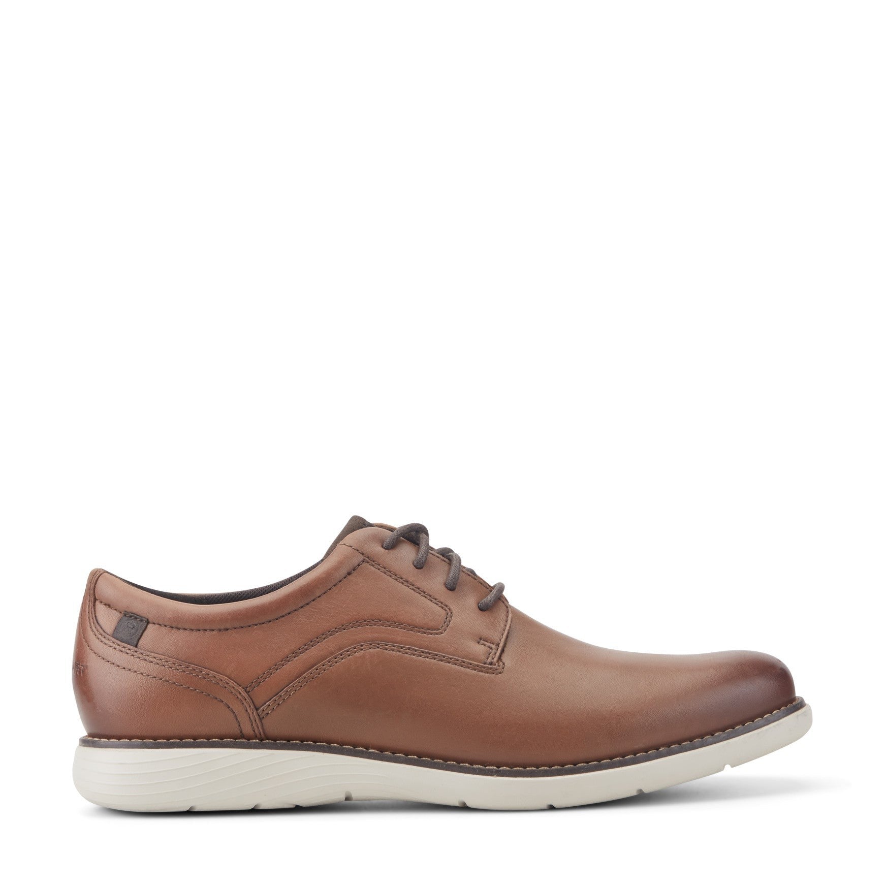 Rockport Garett Plain Toe Oxford Cushioned Arch Support Men's Oxford - Cognac Leather - 1