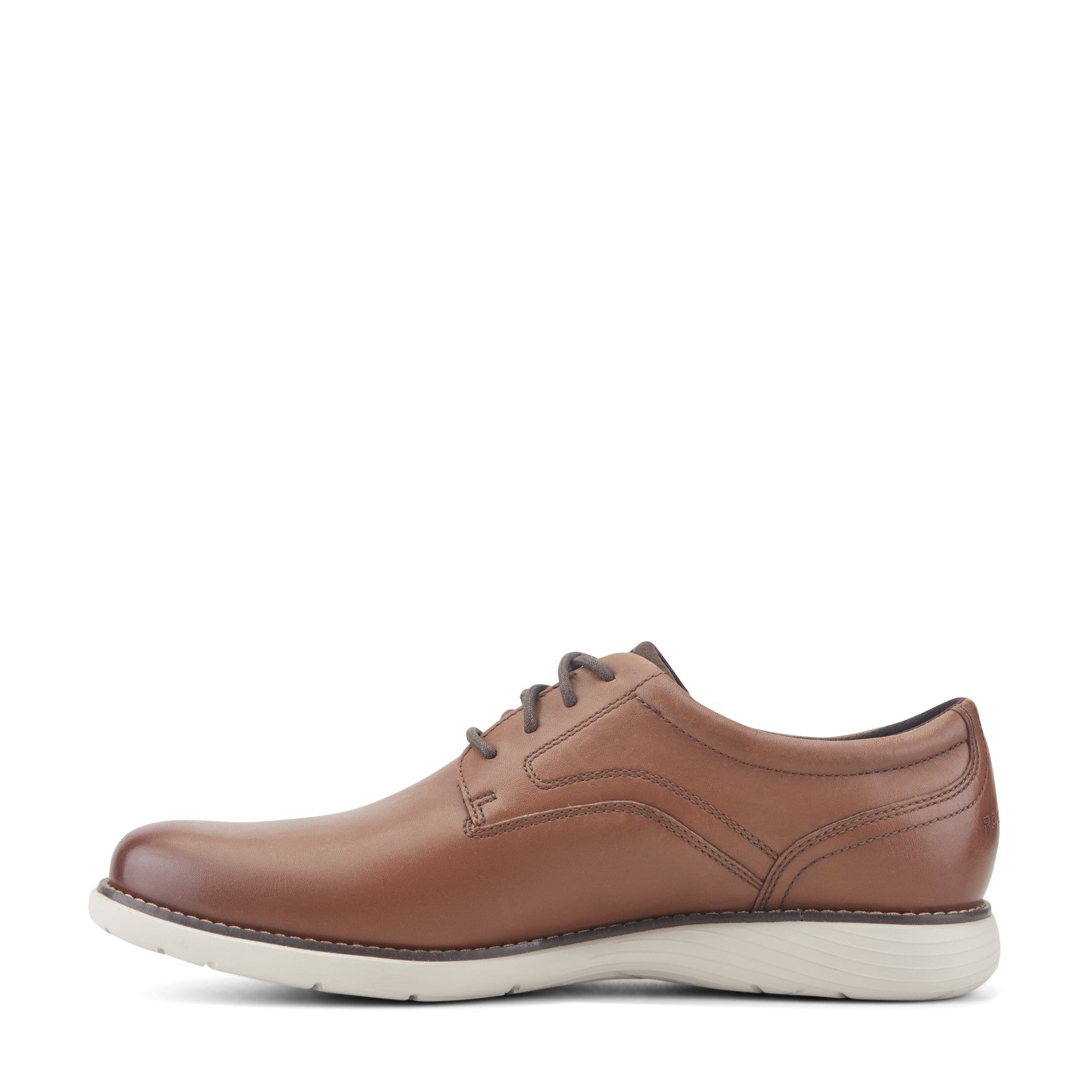 Rockport Garett Plain Toe Oxford Cushioned Arch Support Men's Oxford - Cognac Leather - 4