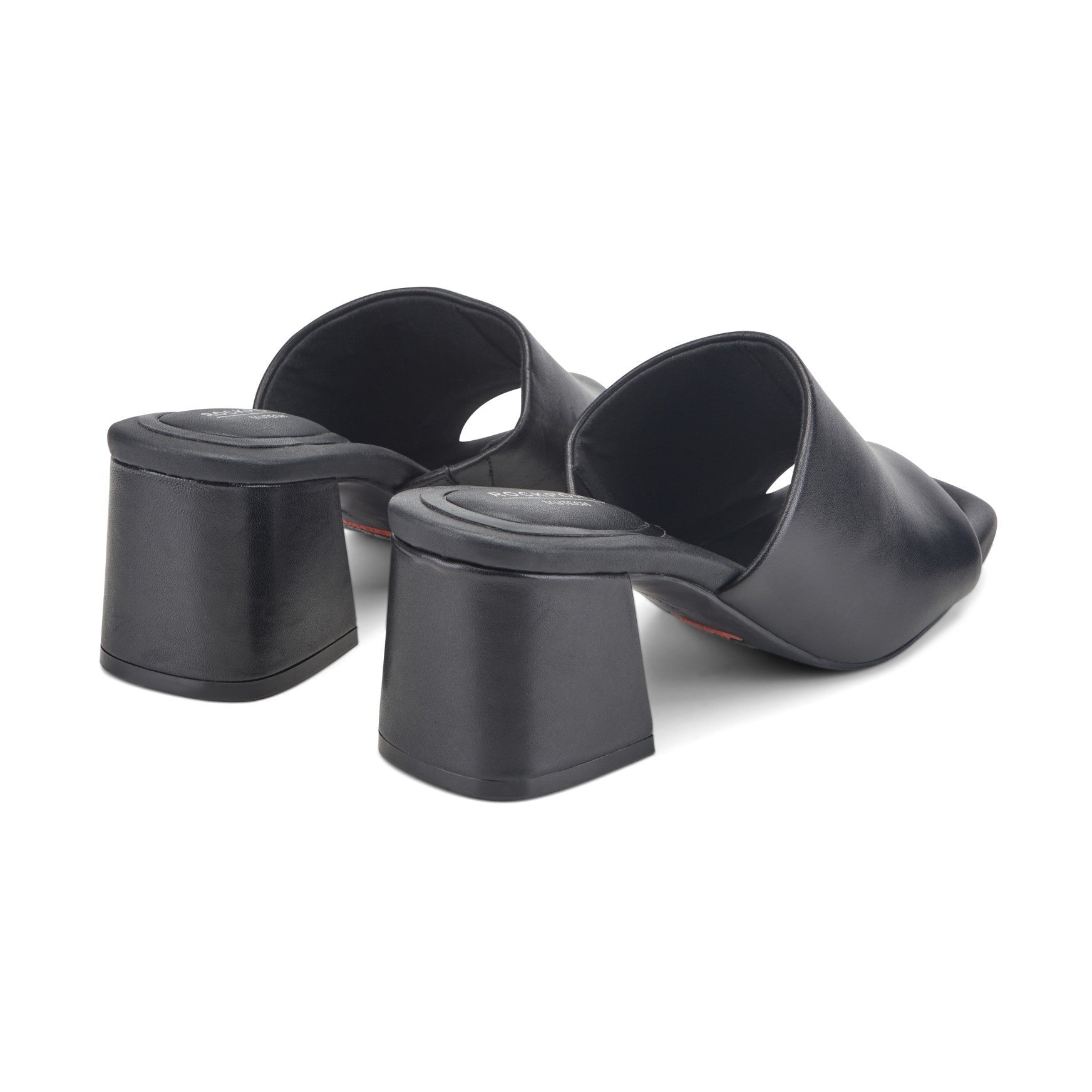 Rockport Gracyn Slip-On Cushioned Comfort & Arch Support Women's Sandal - Black Leather - 3
