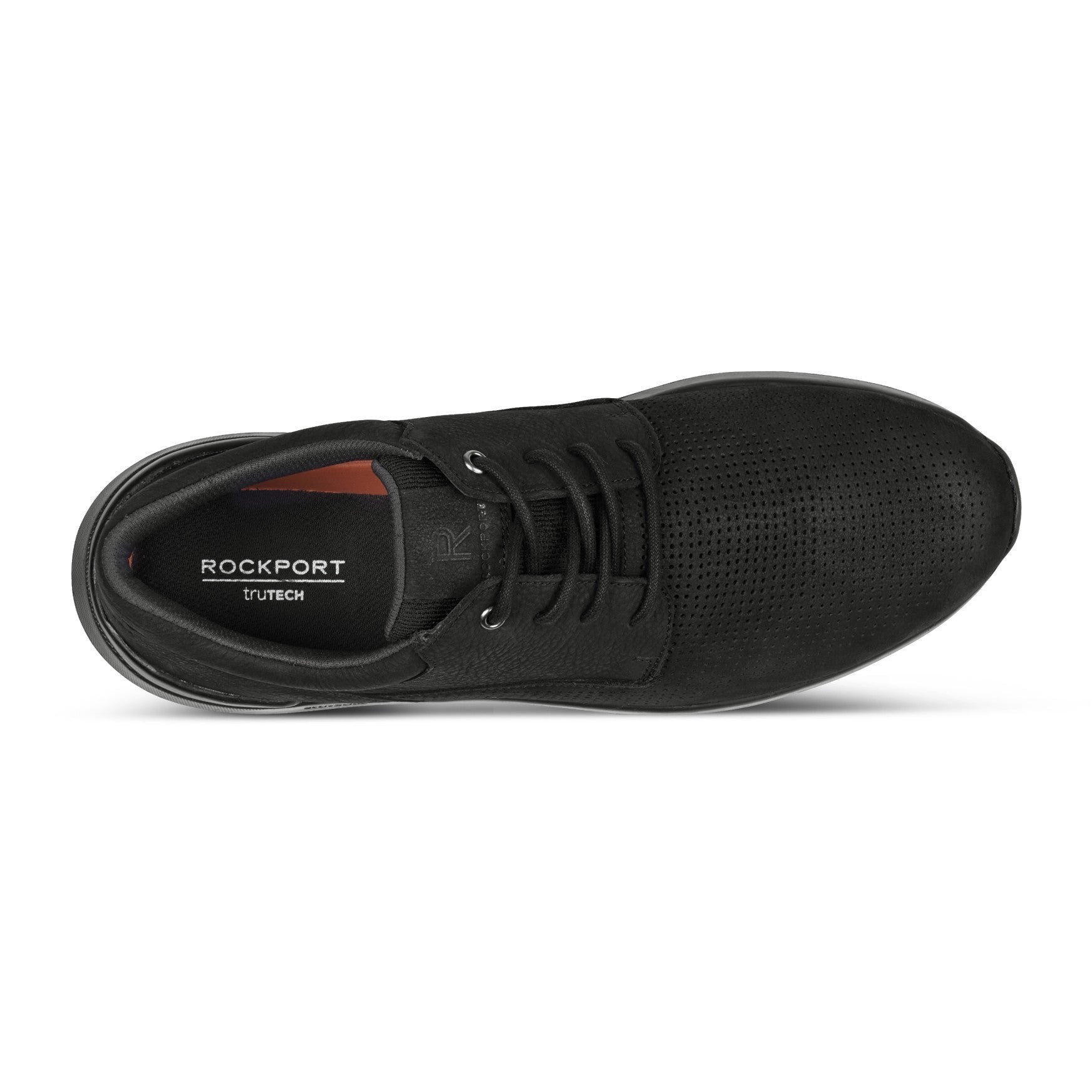Rockport Jaimie Cushioned Arch-Support Men's Sneaker - Black Leather - 4