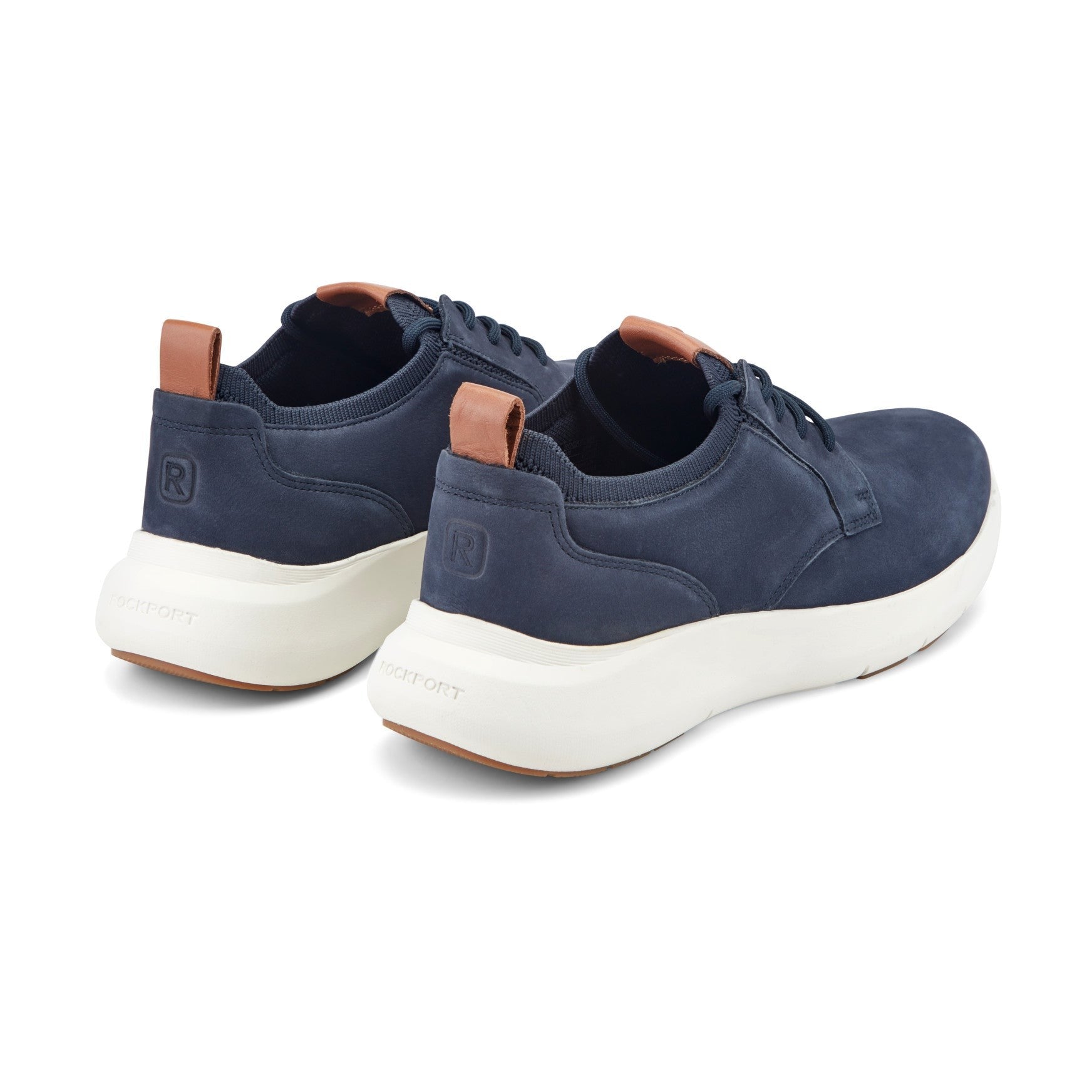 Rockport Jonston Lace-Up Comfort Cushioned Arch Support Men's Casual Sneaker - Dark Blue Leather - 3