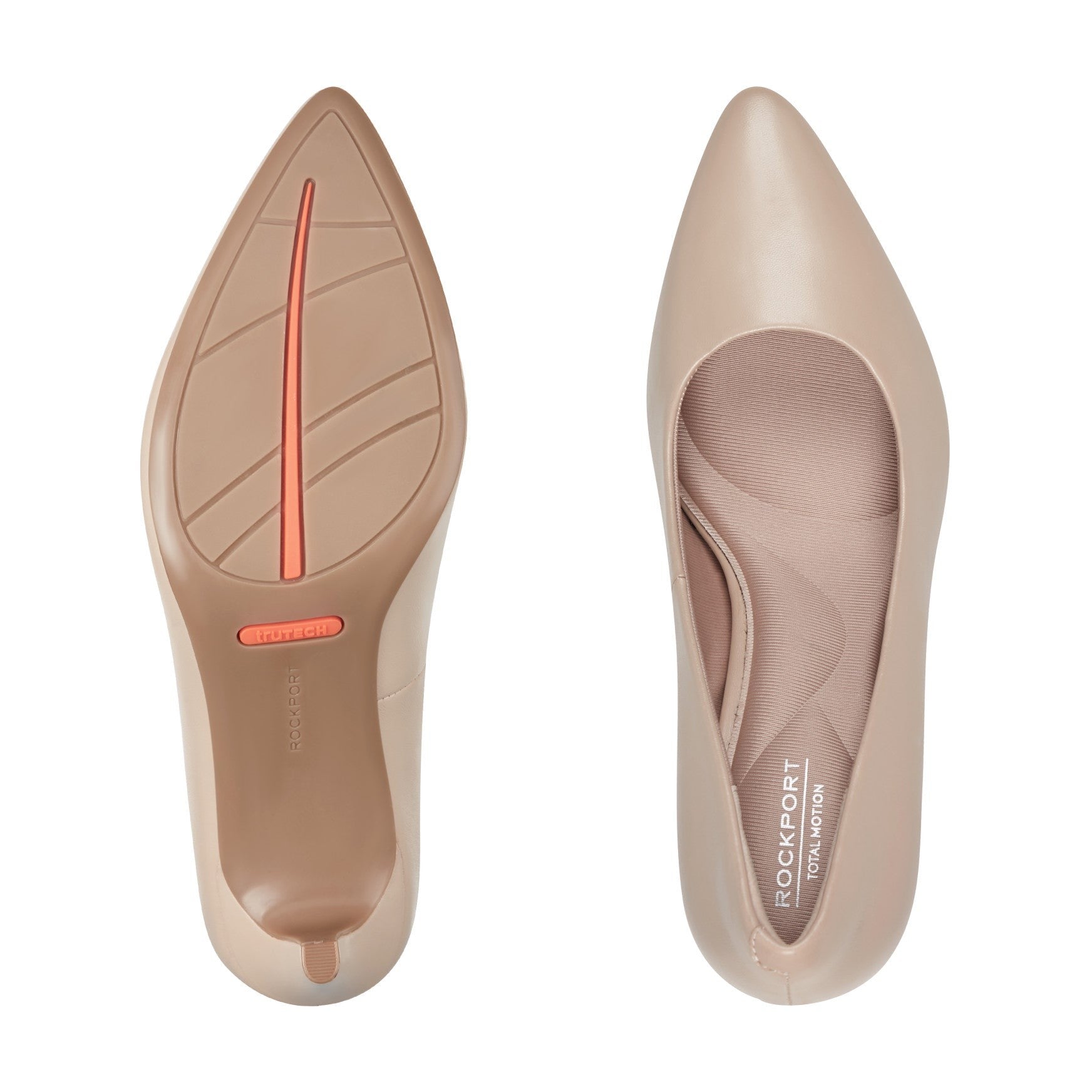 Rockport Juliet Cushioned Arch Support Women's Dress Pump - Light Natural Leather - 5