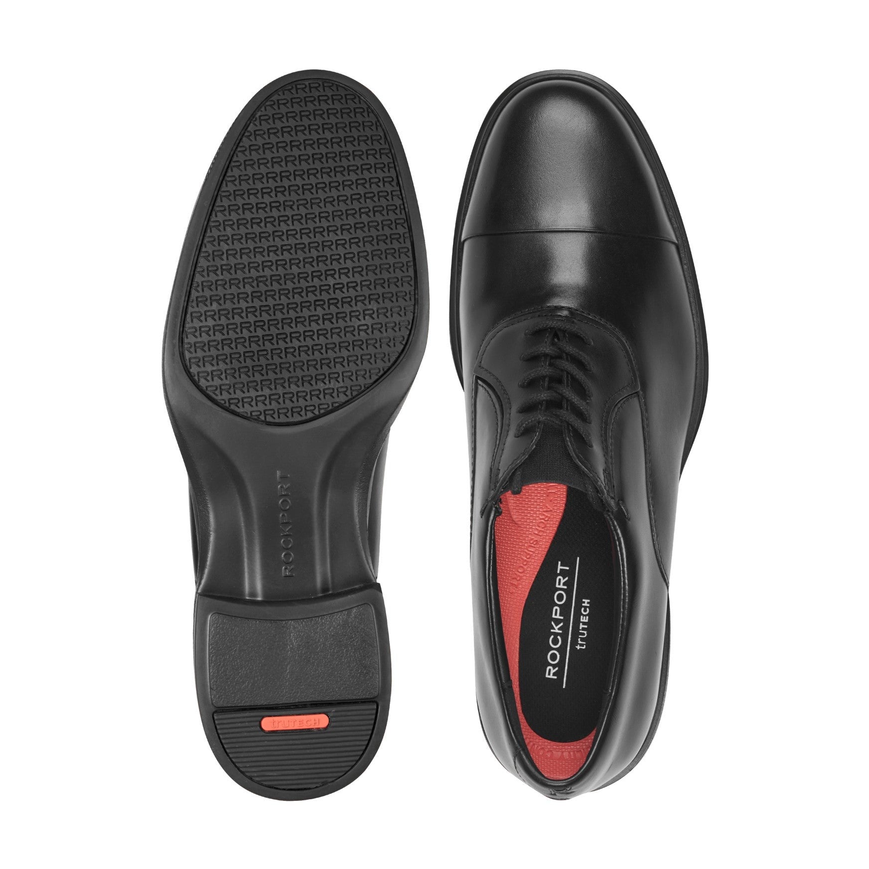 Rockport Keefe Cushioned Arch-Support Men's Dress Oxford - Black Leather - 5