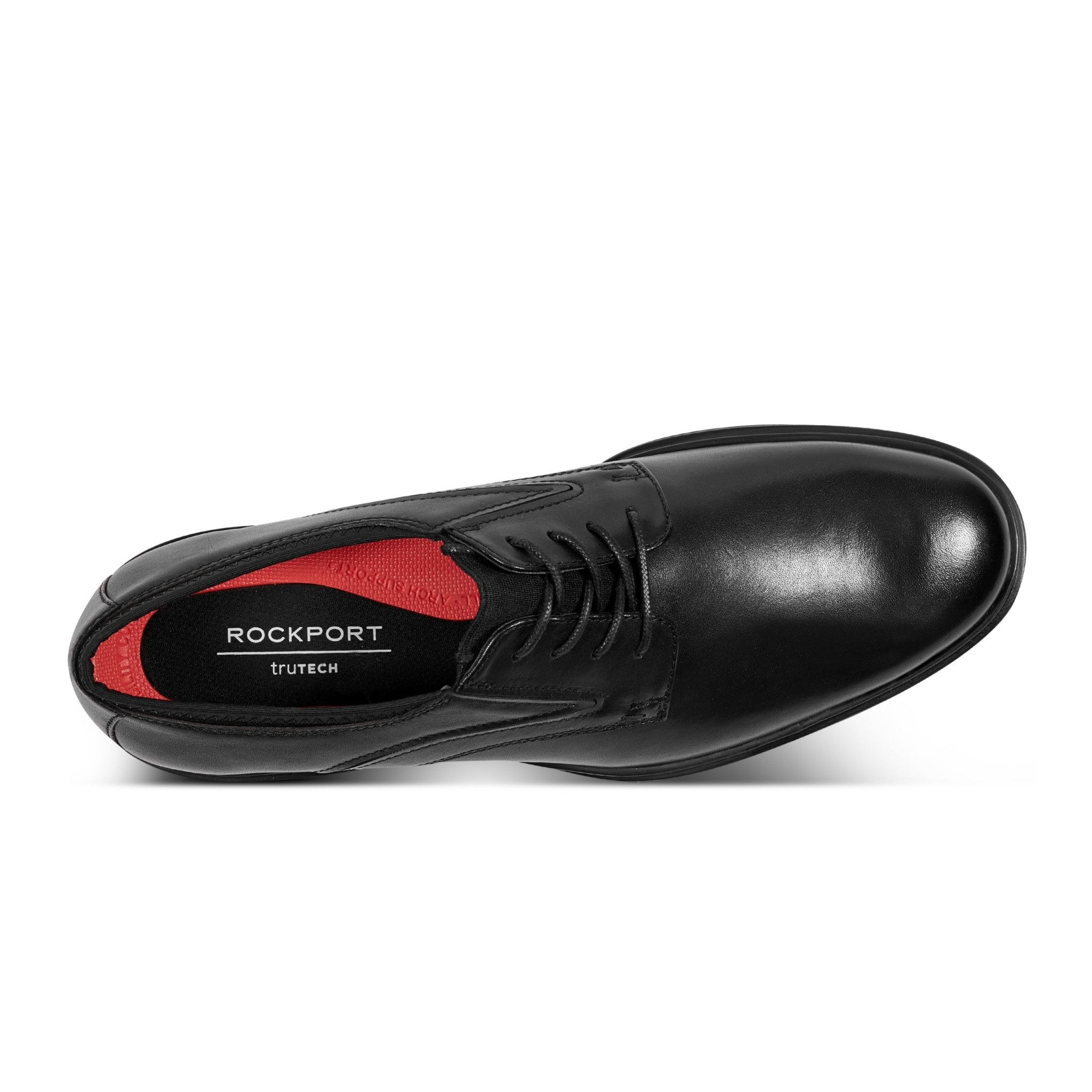 Rockport Keelan Cushioned Arch Support Men's Dress Oxford - Black Leather - 4