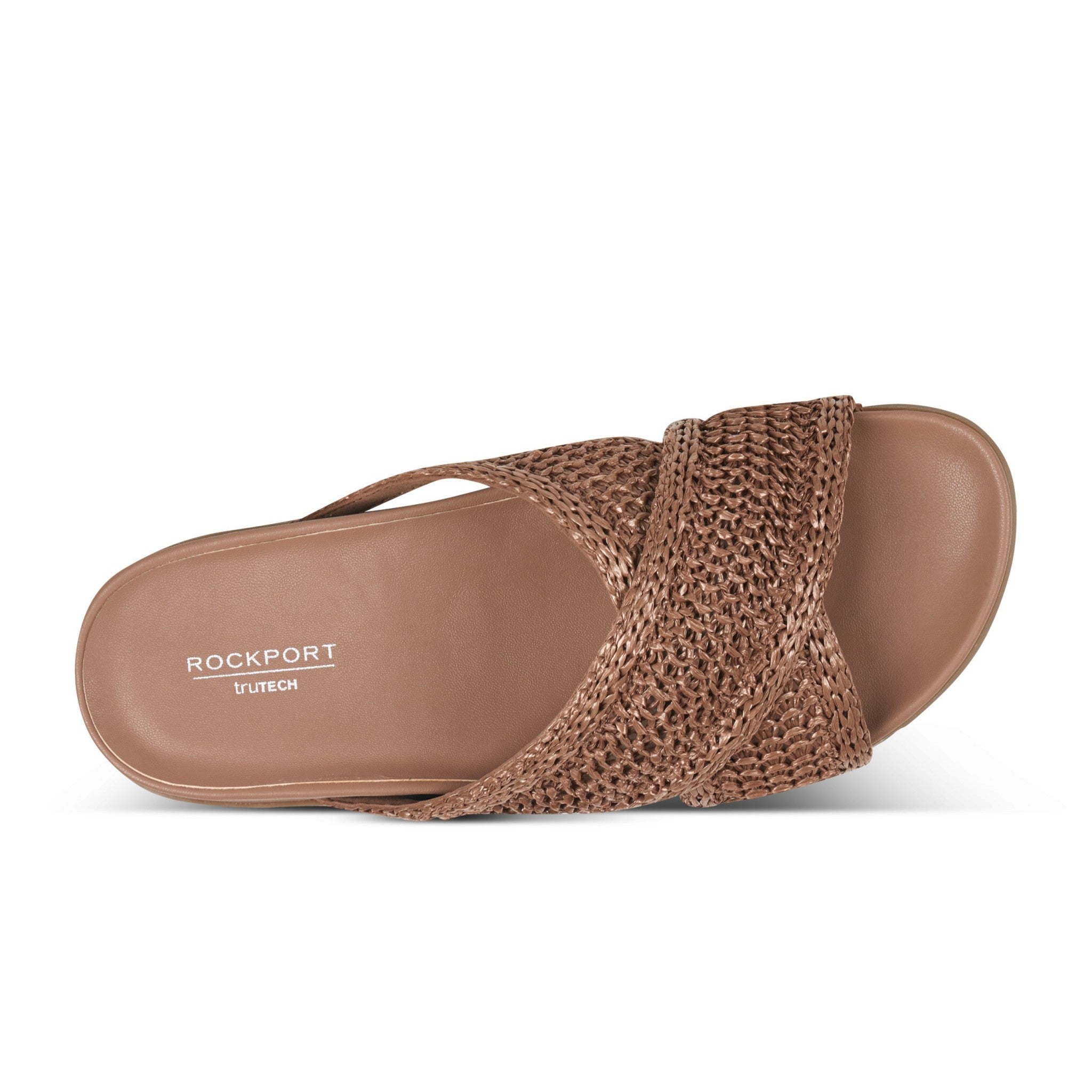 Rockport Leia Cushioned Slip-On Lightweight Women's Sandal - Medium Brown - 4
