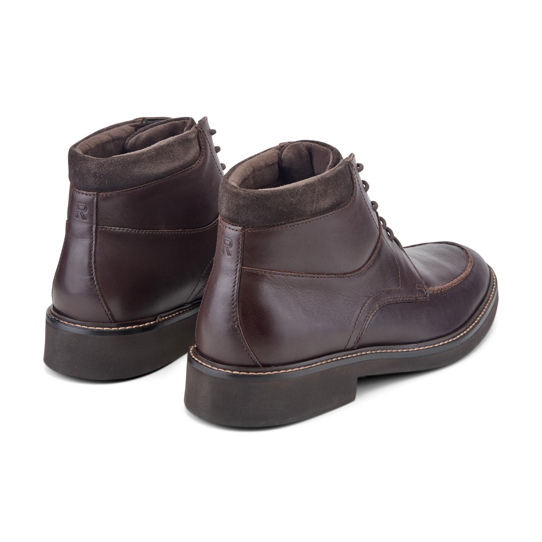 Rockport Macklin Moc Toe Cushioned Arch Support Men's Boot - Dark Brown Leather - 3