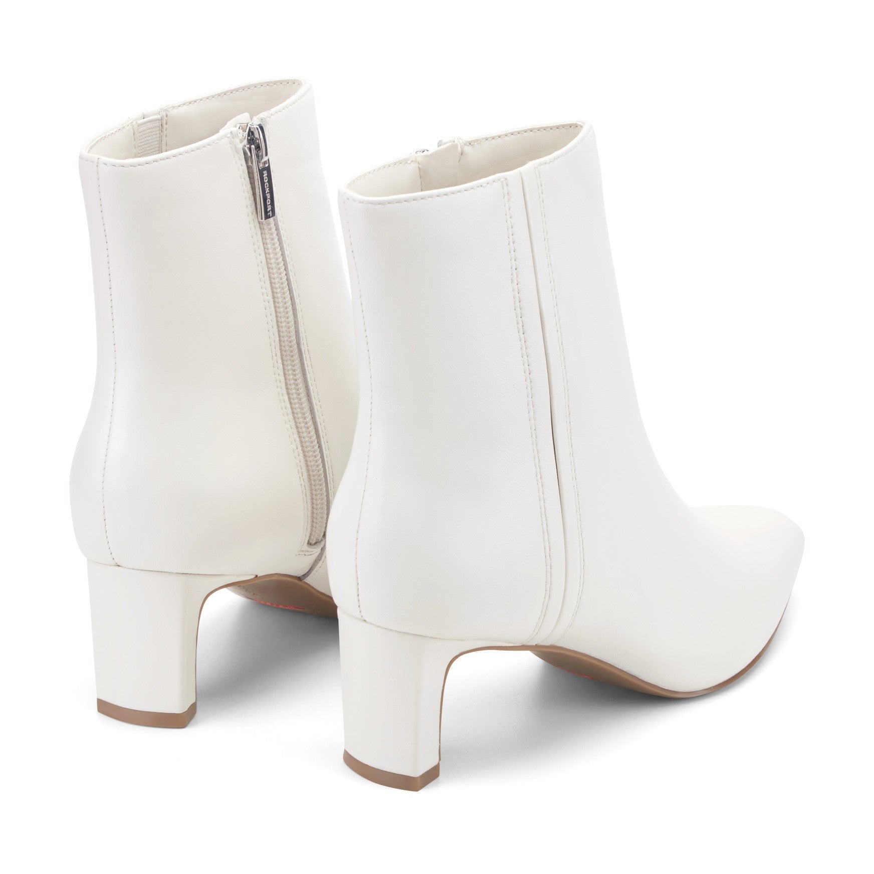 Rockport Marisa Total Motion Cushioned Arch Support Bootie Women's Bootie - Ivory Leather - 3