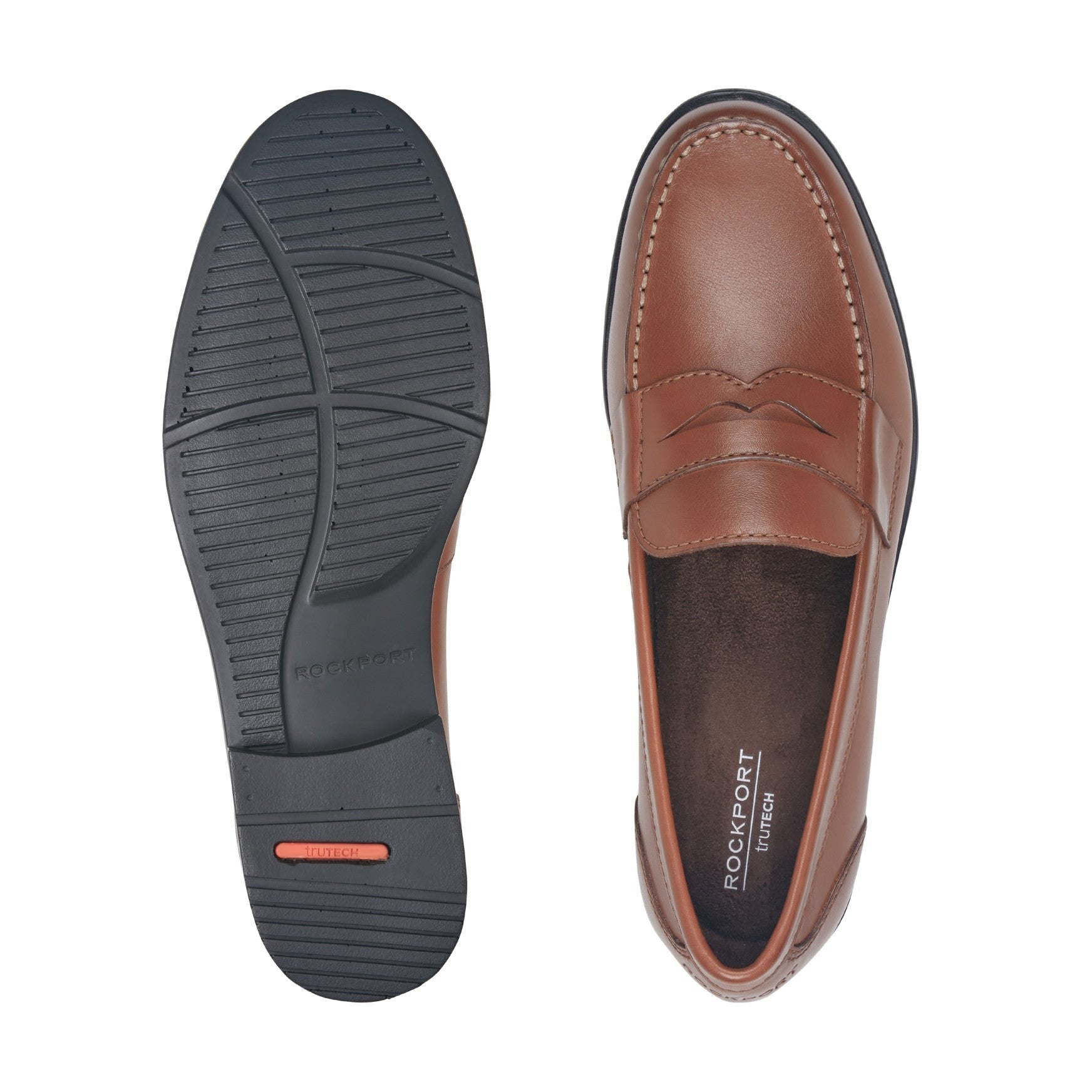 Rockport Men's Classic Penny Loafers - Cognac Leather - 5