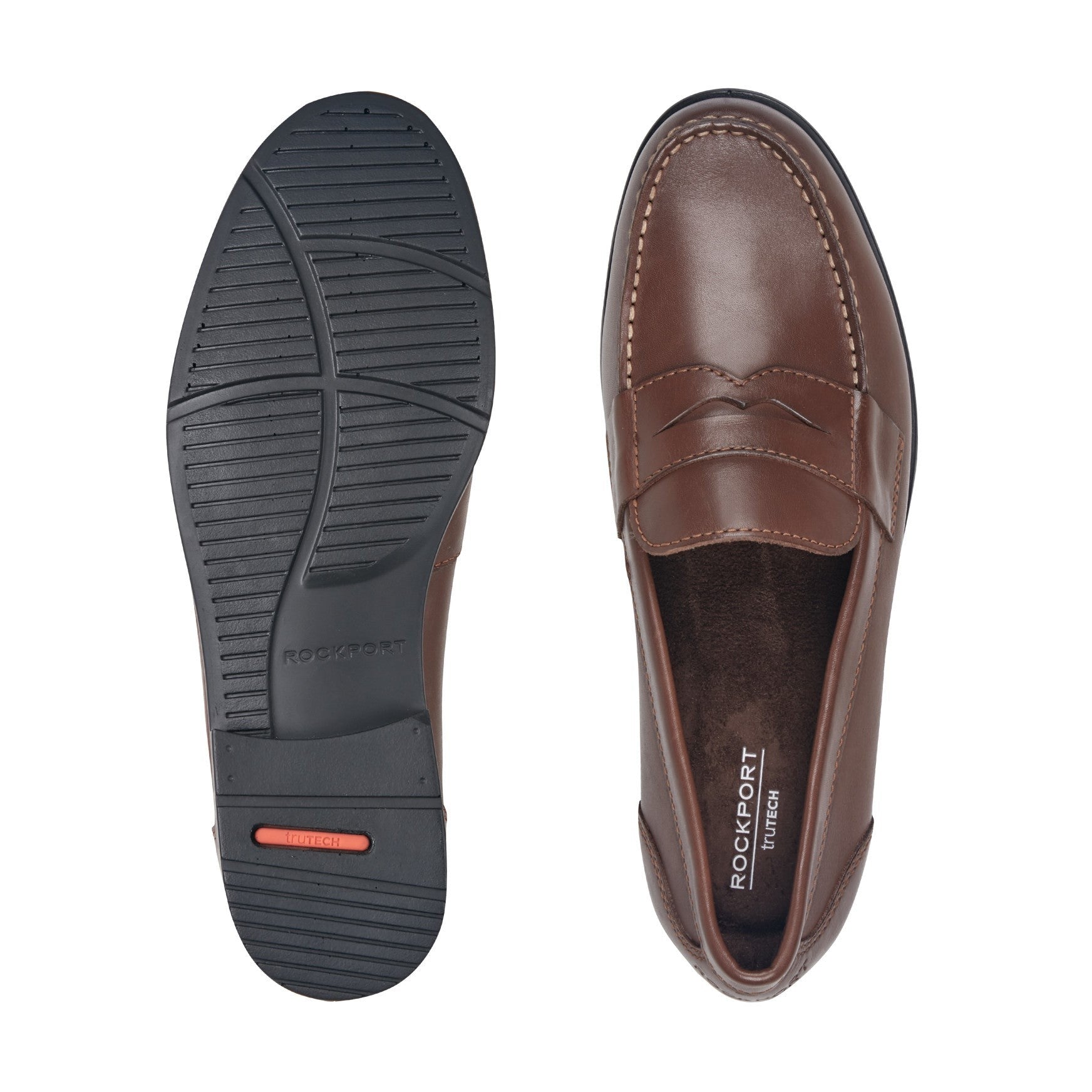 Rockport Men's Classic Penny Loafers - Dark Brown Leather - 5